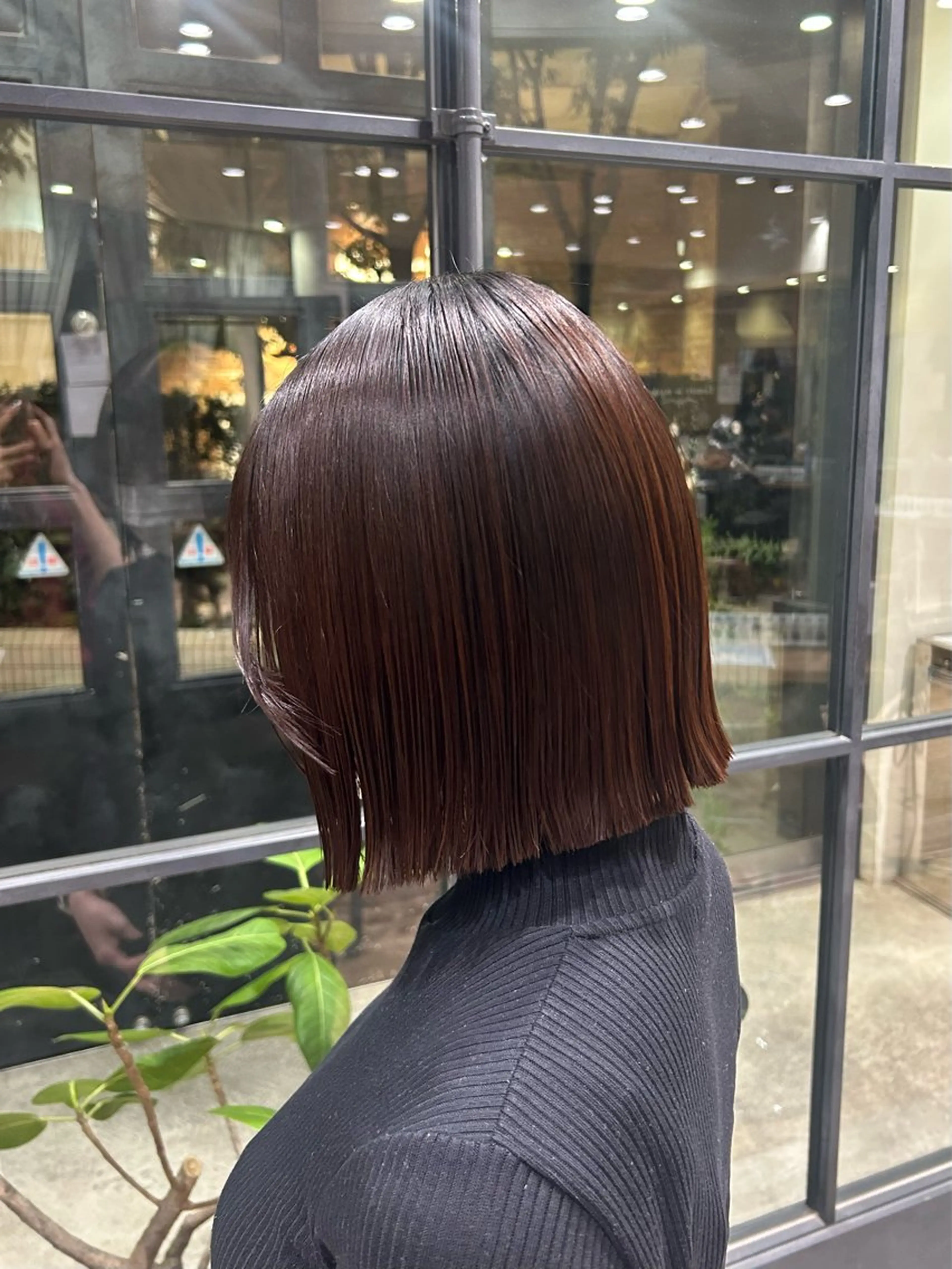 ミディアム 切りっぱなしボブ ボブ カット nana/ボブ/ レイヤー/梅田のヘアスタイル