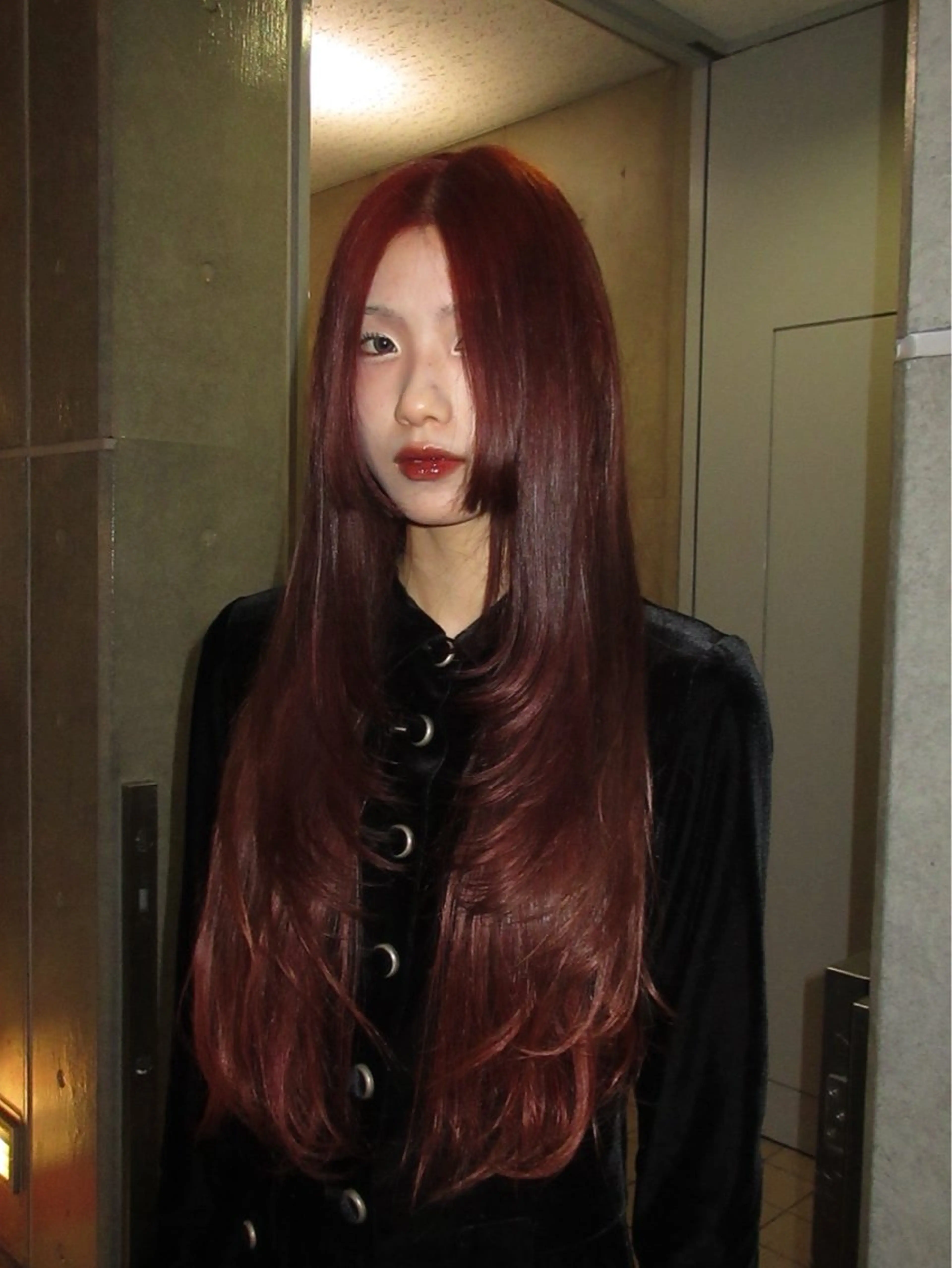 ロング 縮毛矯正 ブリーチモデル募集 古内柊のヘアスタイル