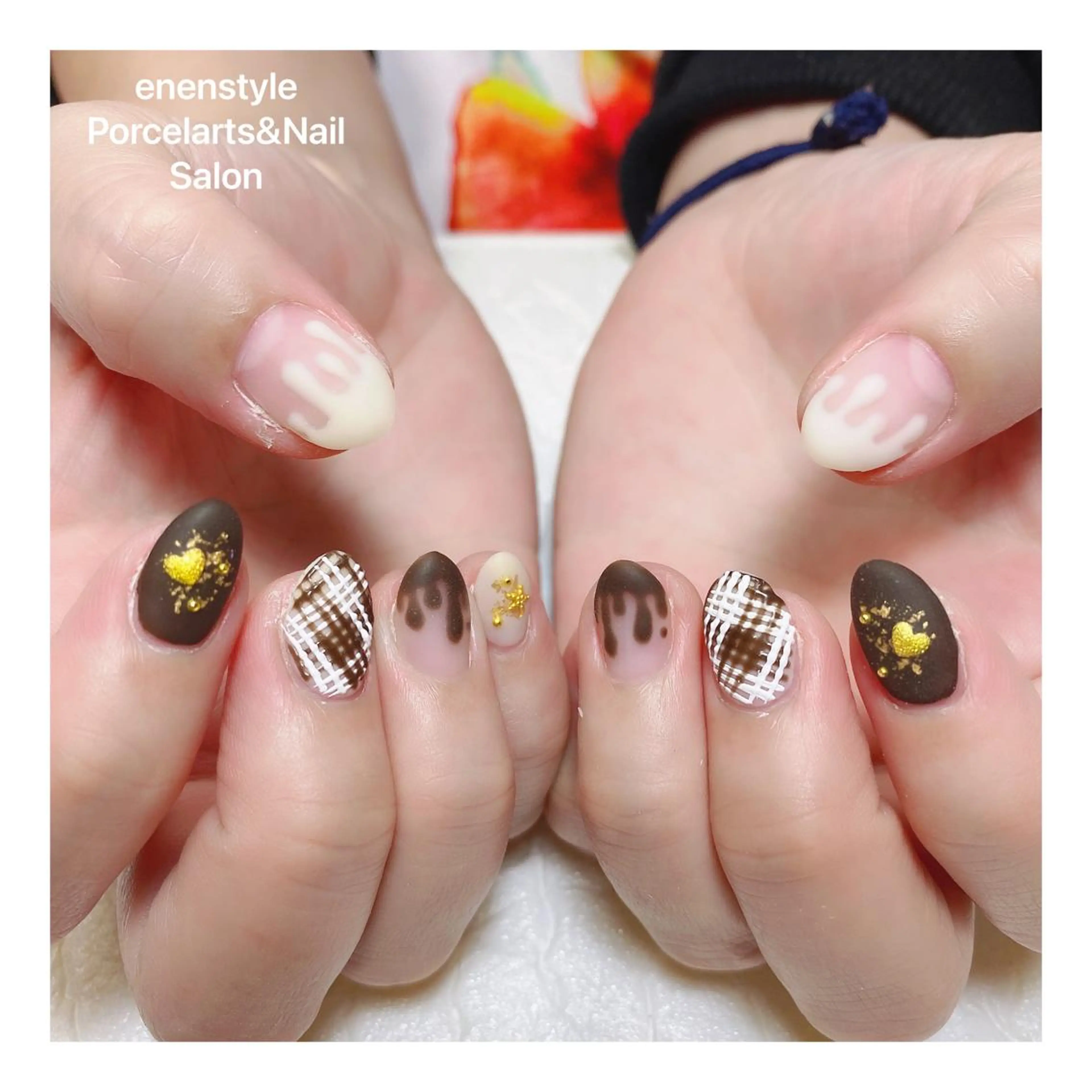 ミディアム ネイル ハンドネイル 👑enen style👑のネイルデザイン