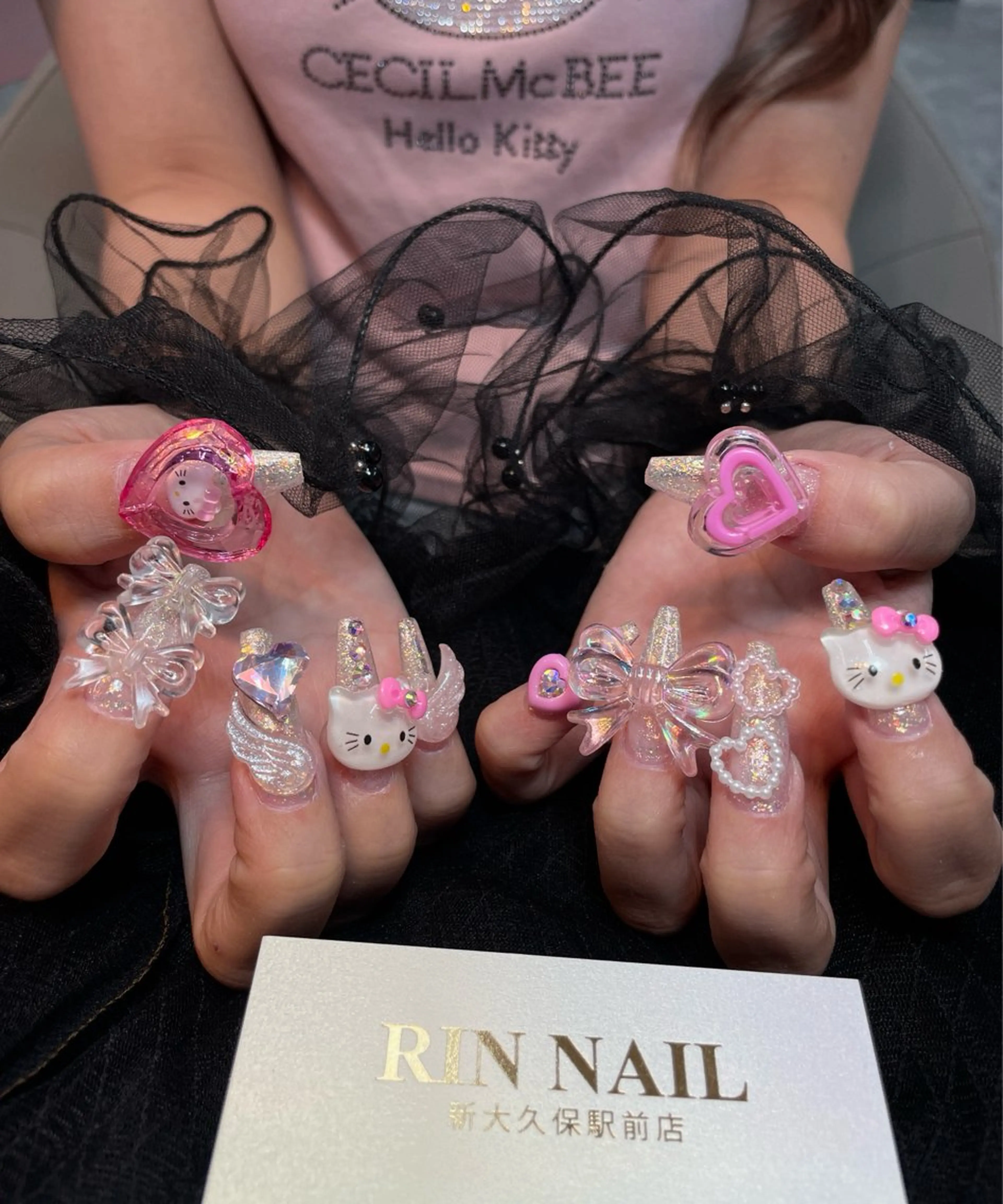 ネイル アートネイル フレンチネイル ジェルネイル 韓国ネイル ミラーネイル Rin Nail 新大久保店のネイルデザイン