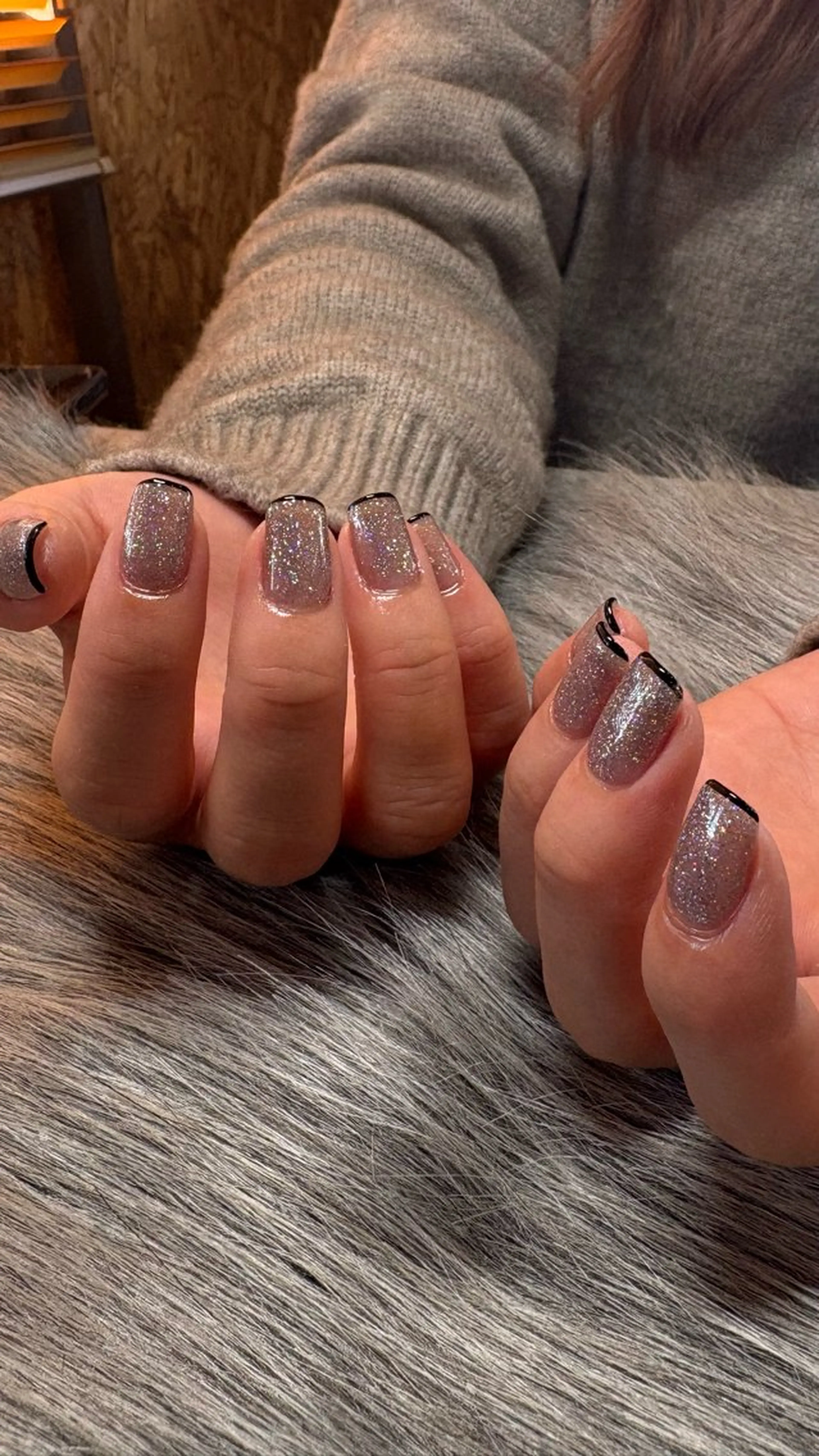 ネイル フレンチネイル ラメ(グリッター) シンプルネイル ハンドネイル MAAPISNAIL所属・Maapis Nailのネイルデザイン