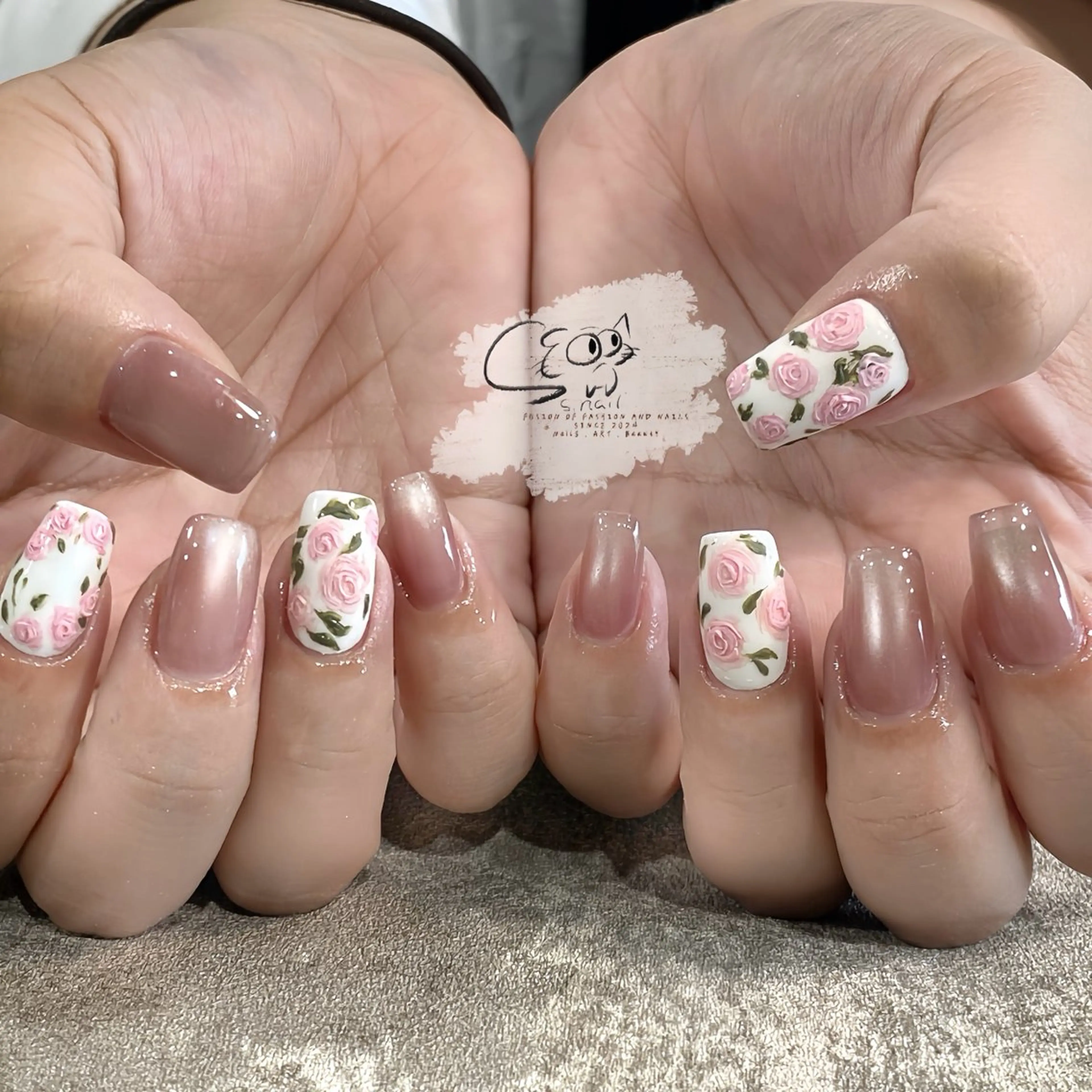 ネイル チークネイル フレンチネイル グラデーション マグネットネイル ワンカラーネイル S.nail _のネイルデザイン