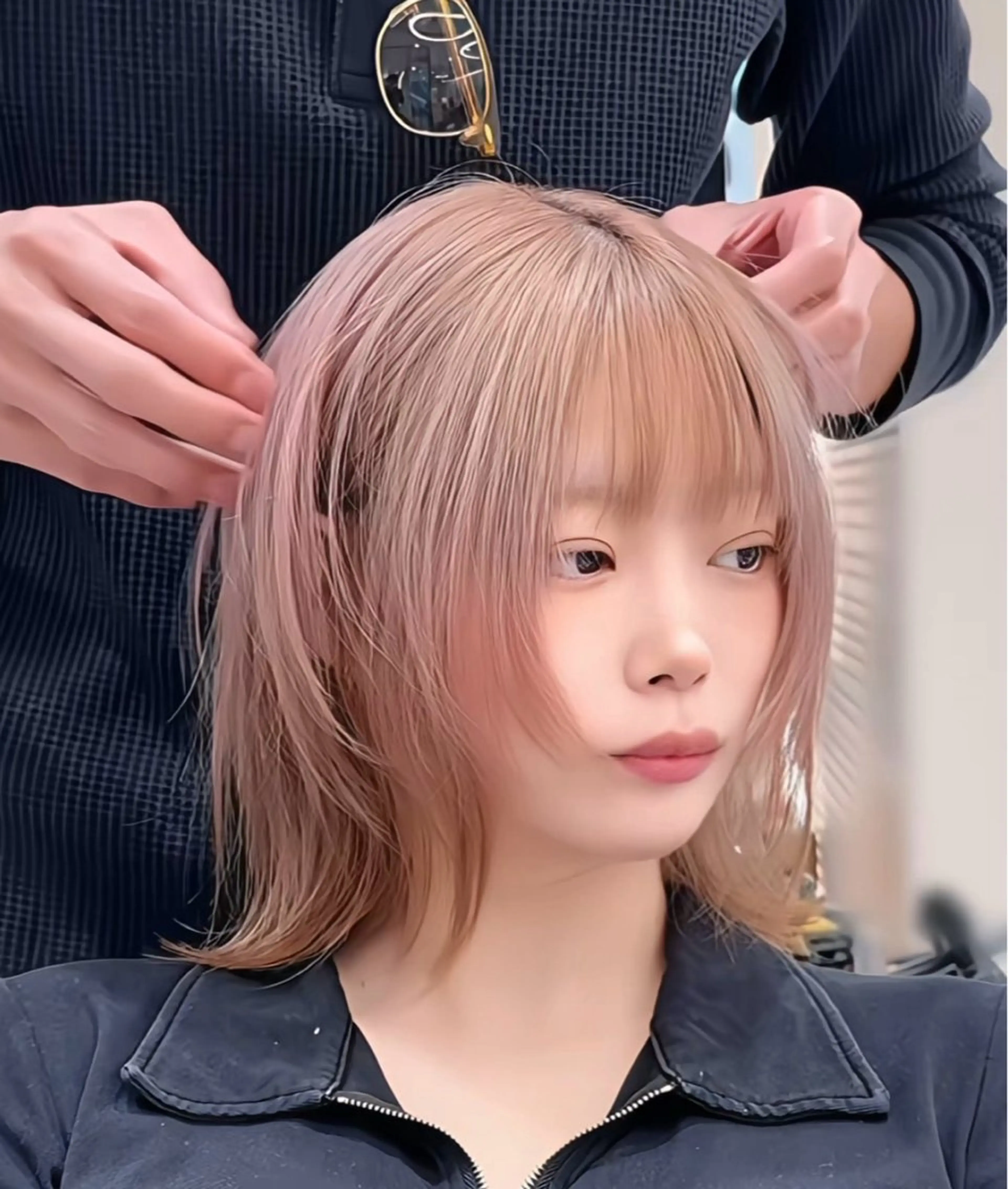 ミディアム ウルフカット カット ヘアカラー トリートメント ウルフカット/ ハッシュカット/山路のヘアスタイル