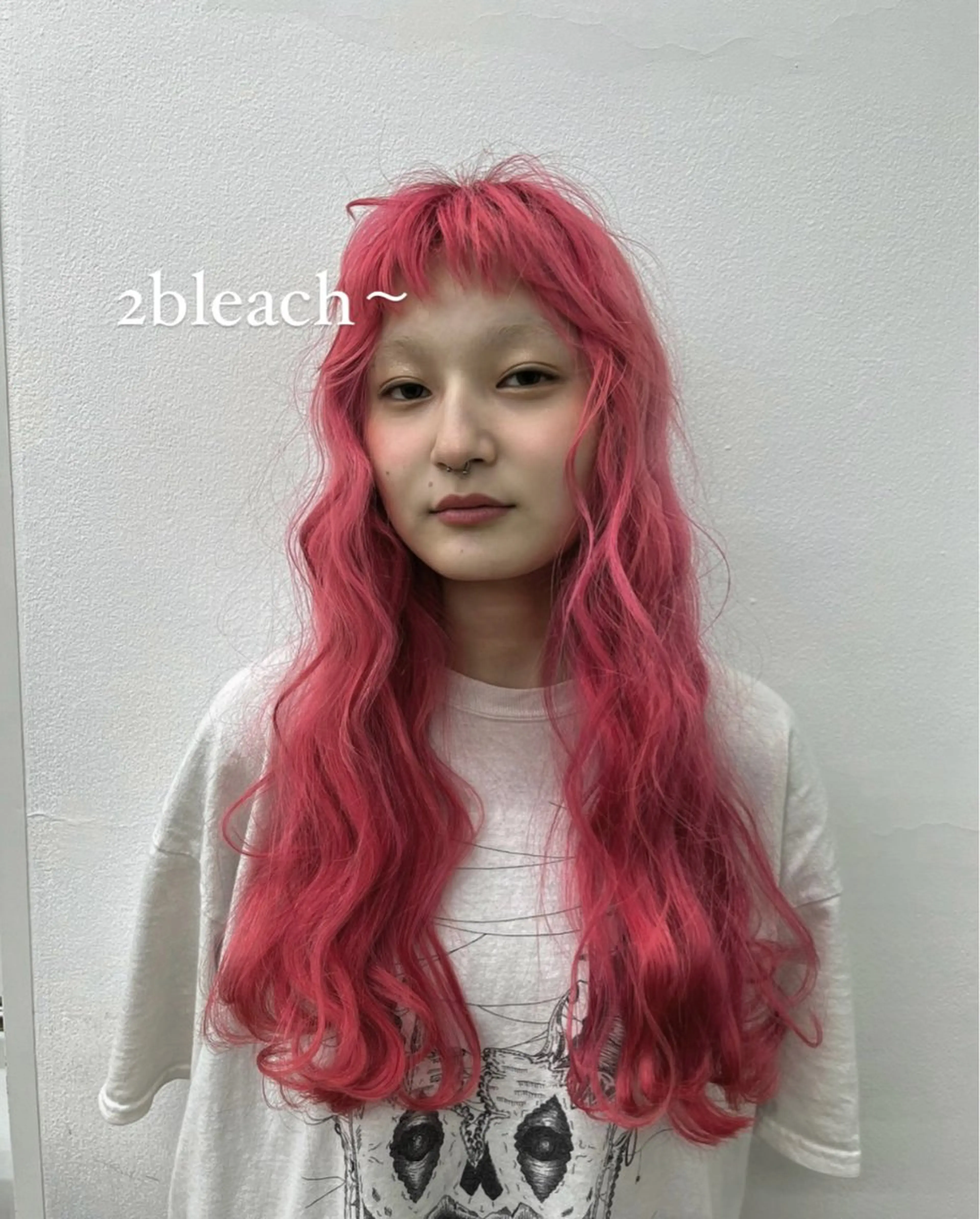 ロング カラー ブリーチ ハイトーンカラー トリートメント ere 代々木公園所属・みほ/ニュアンス/ モード/艶カラーのヘアスタイル