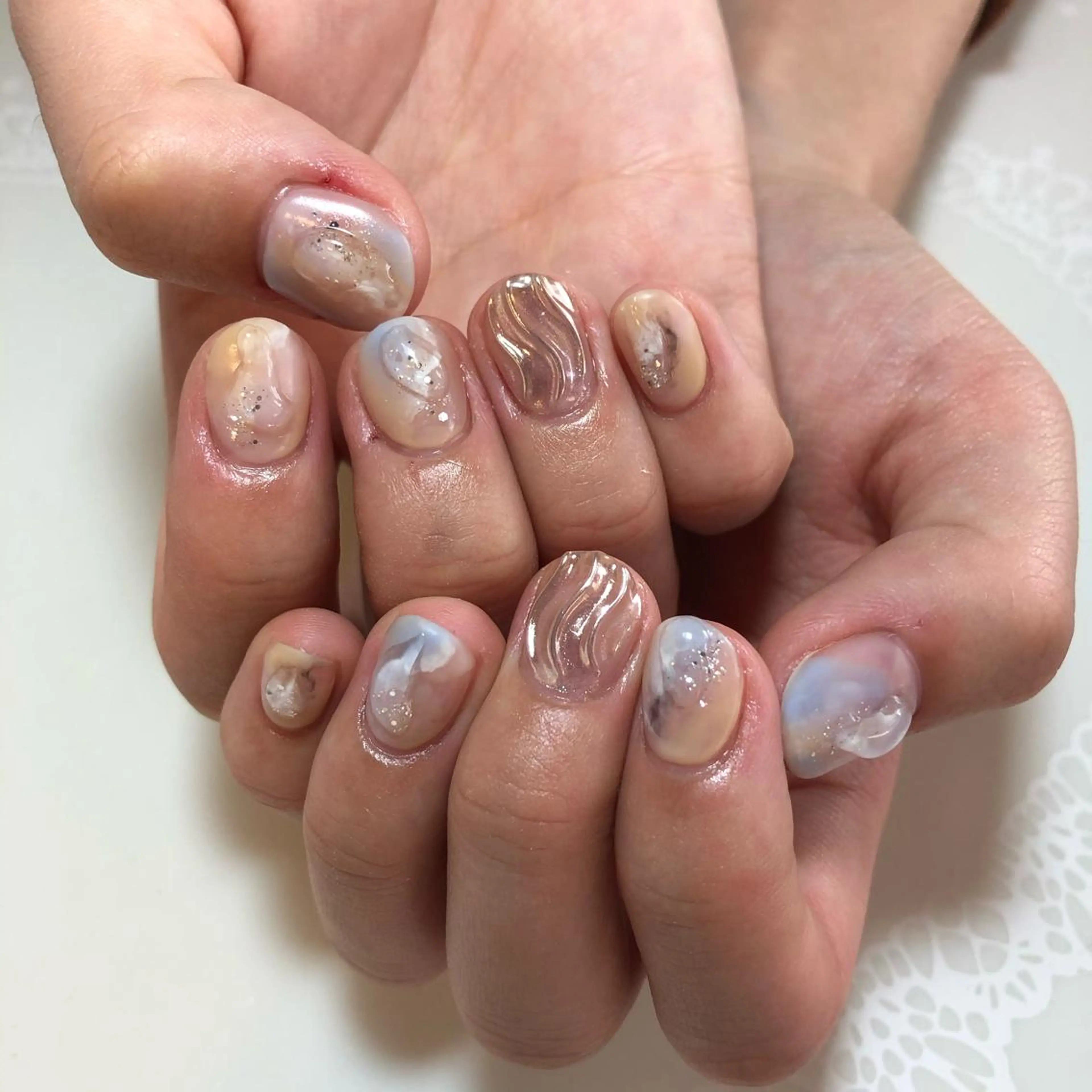 ネイル ニュアンスネイル g-up nail所属・米田 律子のネイルデザイン