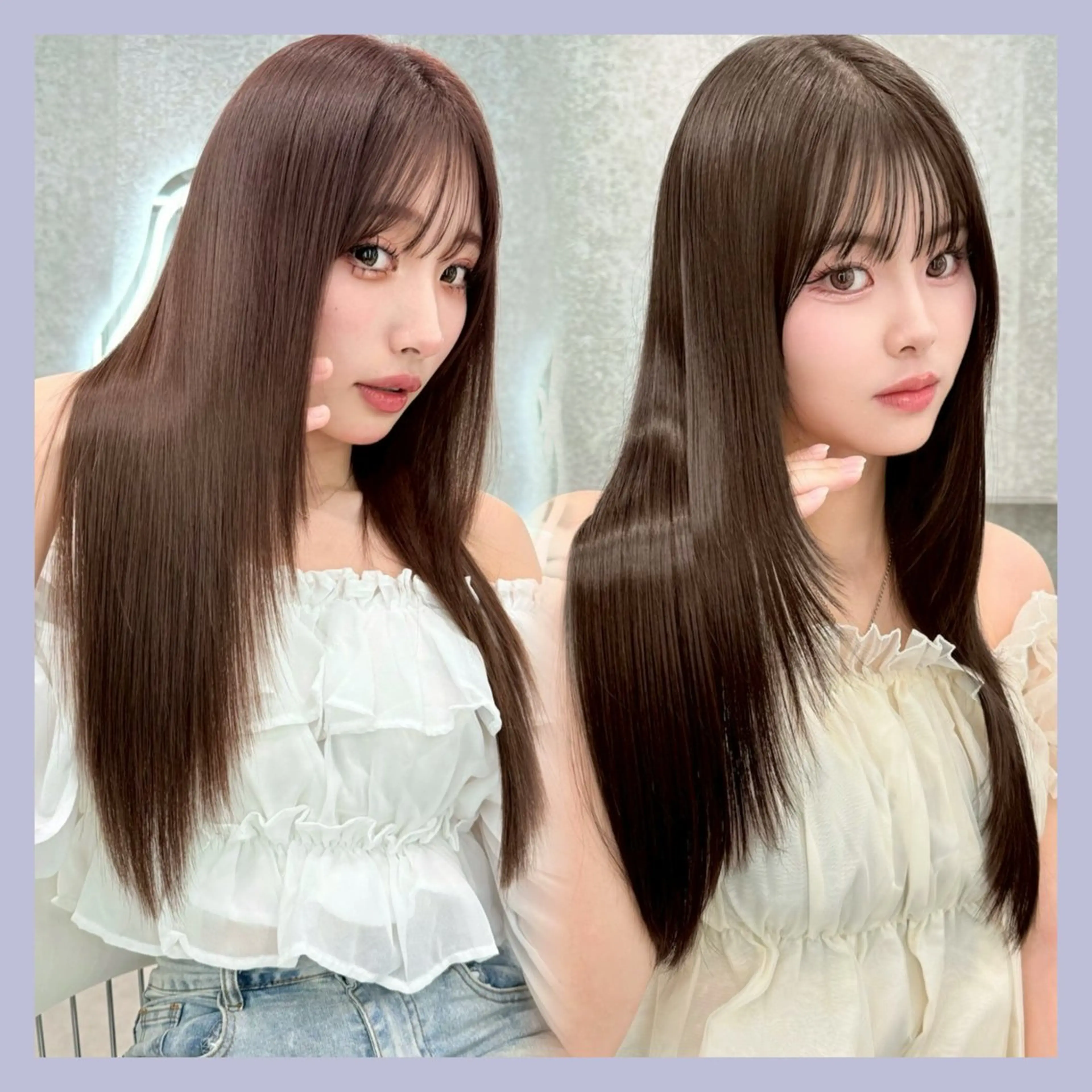 【美髪ケア✨】【ウネリ気になる方🌀】 韓国風カット＋髪質改善ストレートパーマ（縮毛矯正）＋1stepトリートメントの写真