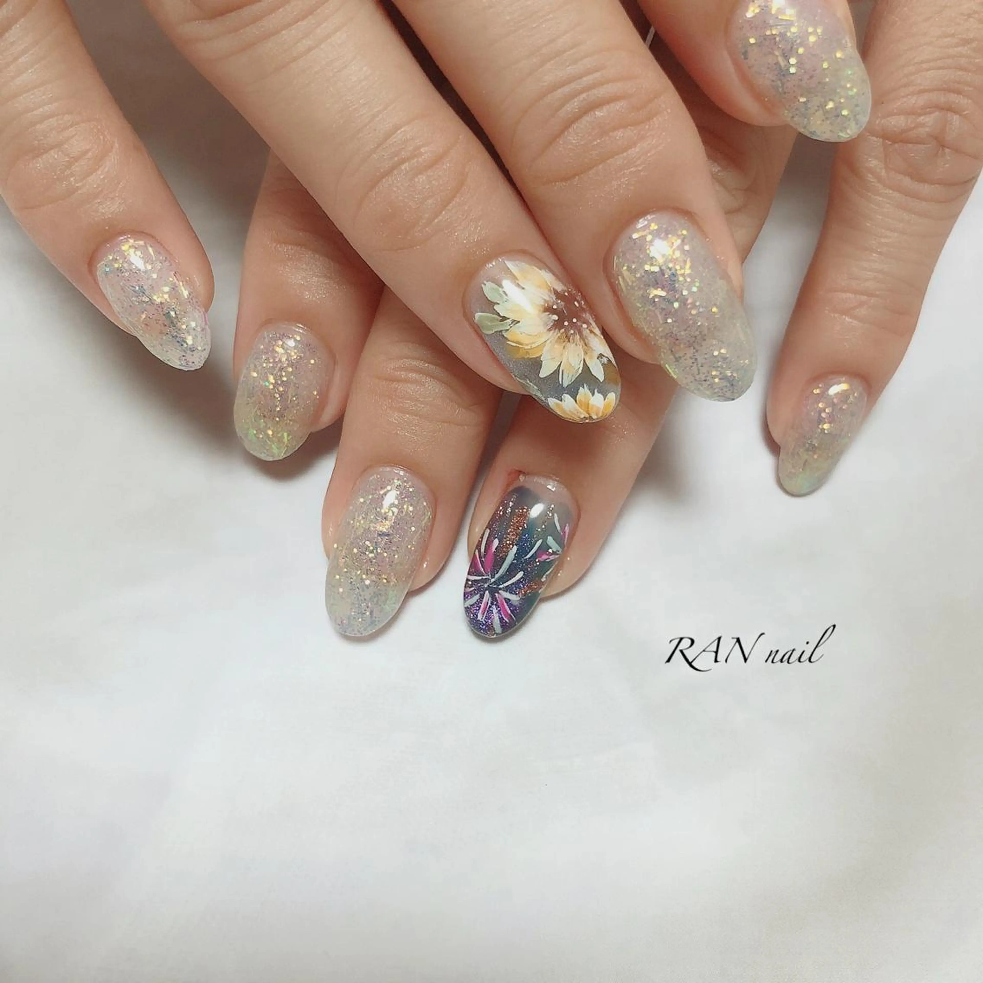 ネイル アートネイル フラワーネイル ジェルネイル マグネットネイル オフィスネイル ハンドネイル フットネイル RAN nailのネイルデザイン