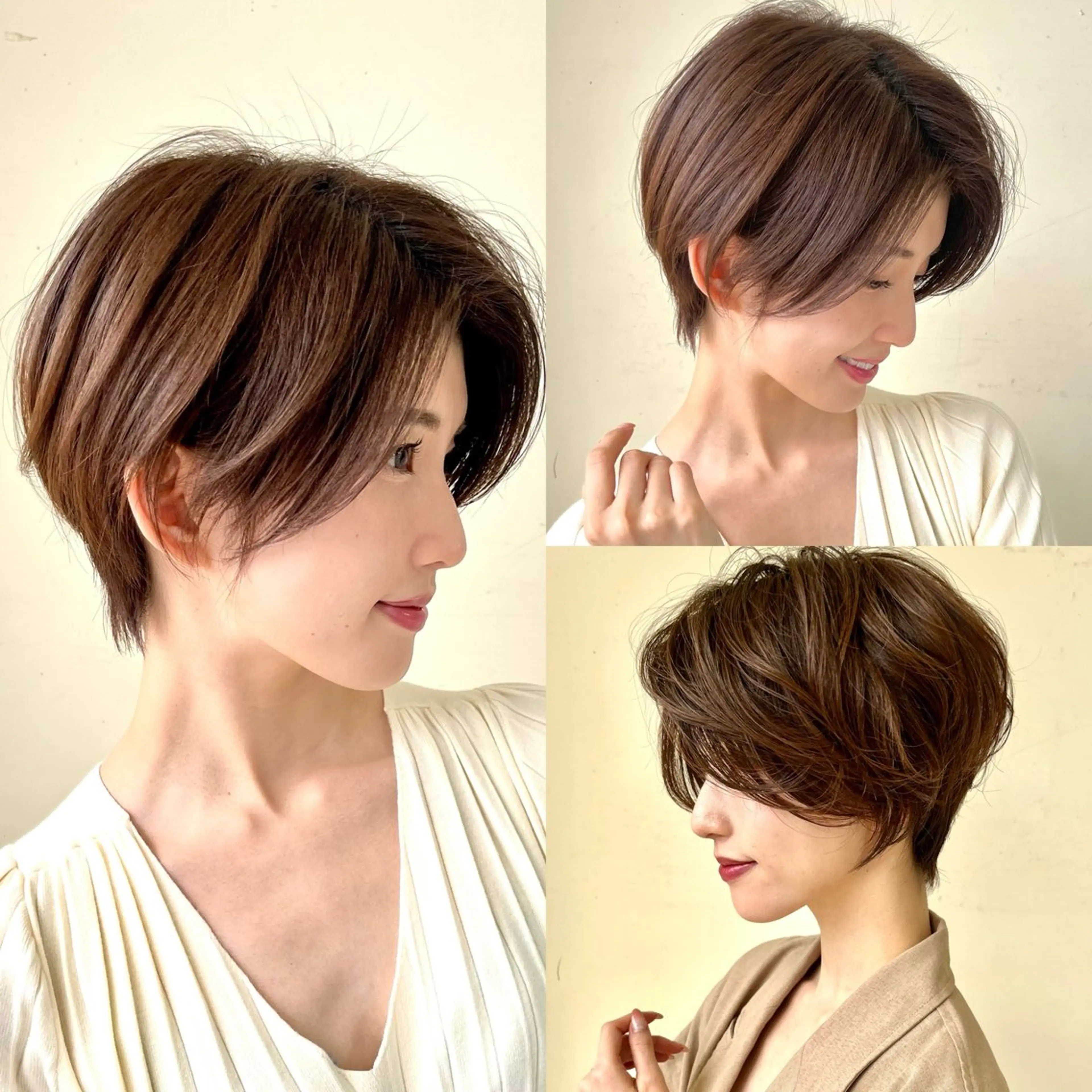 ショート カラー ミセス ショートヘア 白髪ぼかし/ショート 福原ないとのヘアスタイル