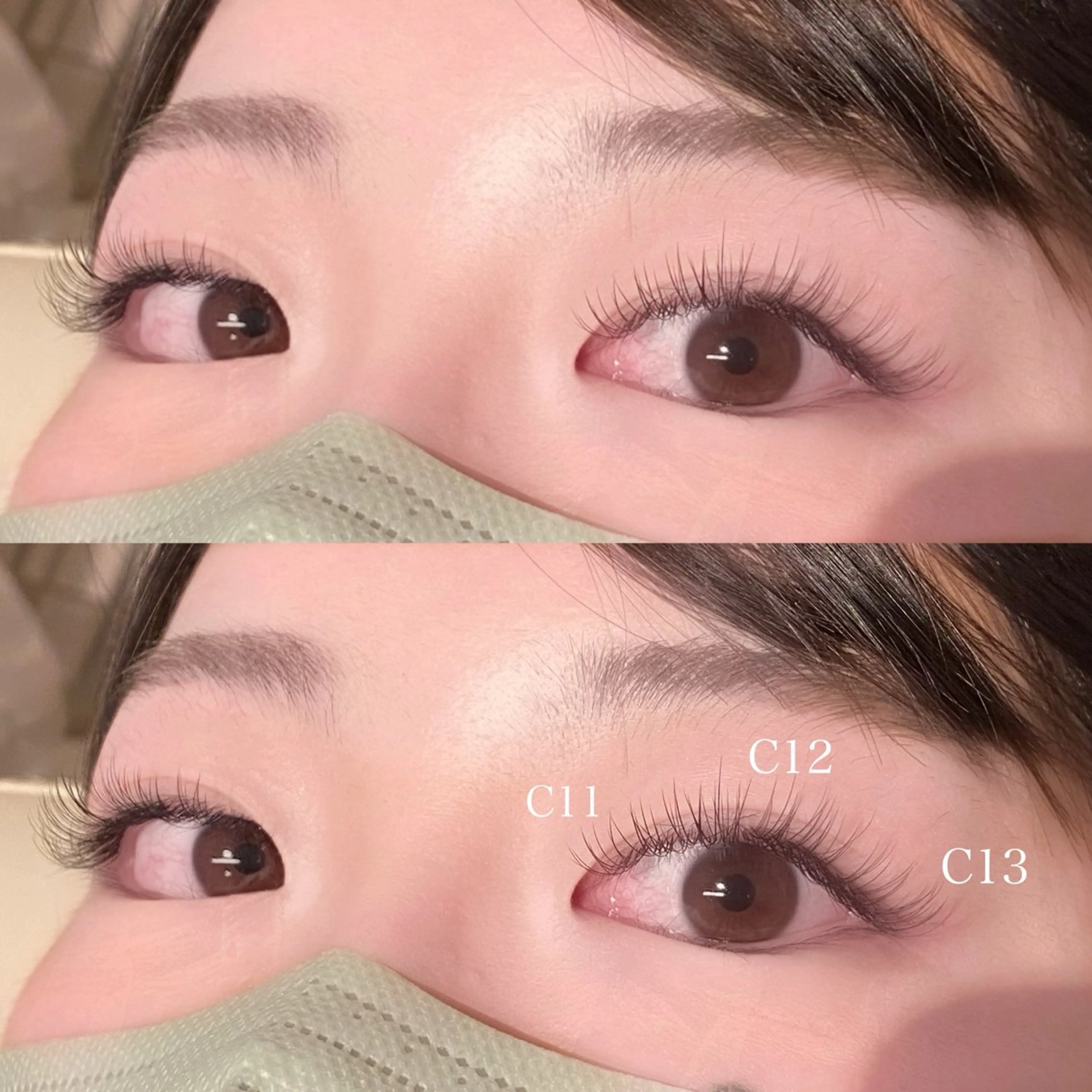 マツエク・マツパ フラットラッシュ 目尻長め ナチュラル diarblue あおい🫧のマツエク・マツパデザイン