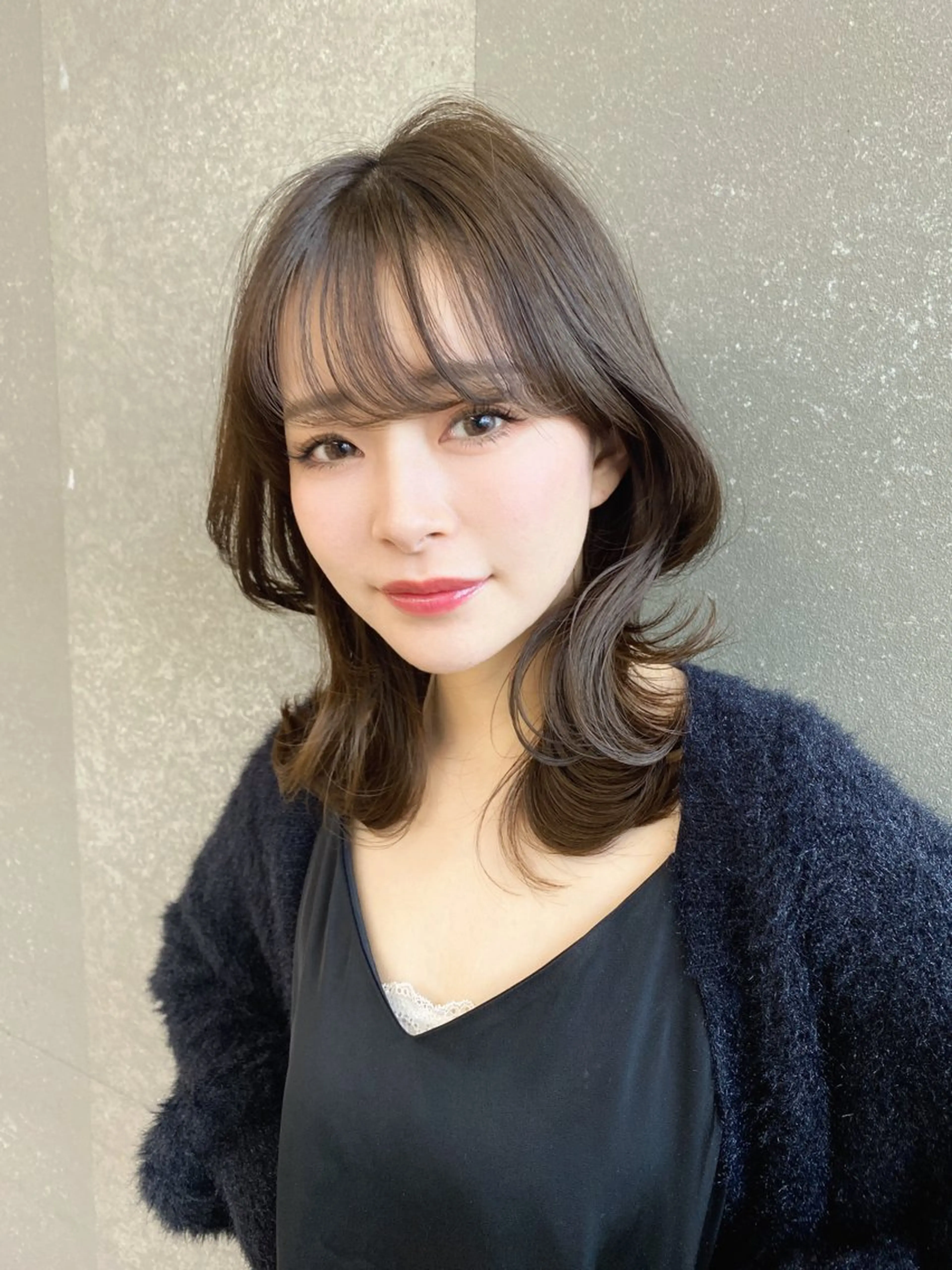 ミディアム カラー カット ヘアカラー トリートメント ❣️レイヤーカット ❣️渡部晃輝のヘアスタイル