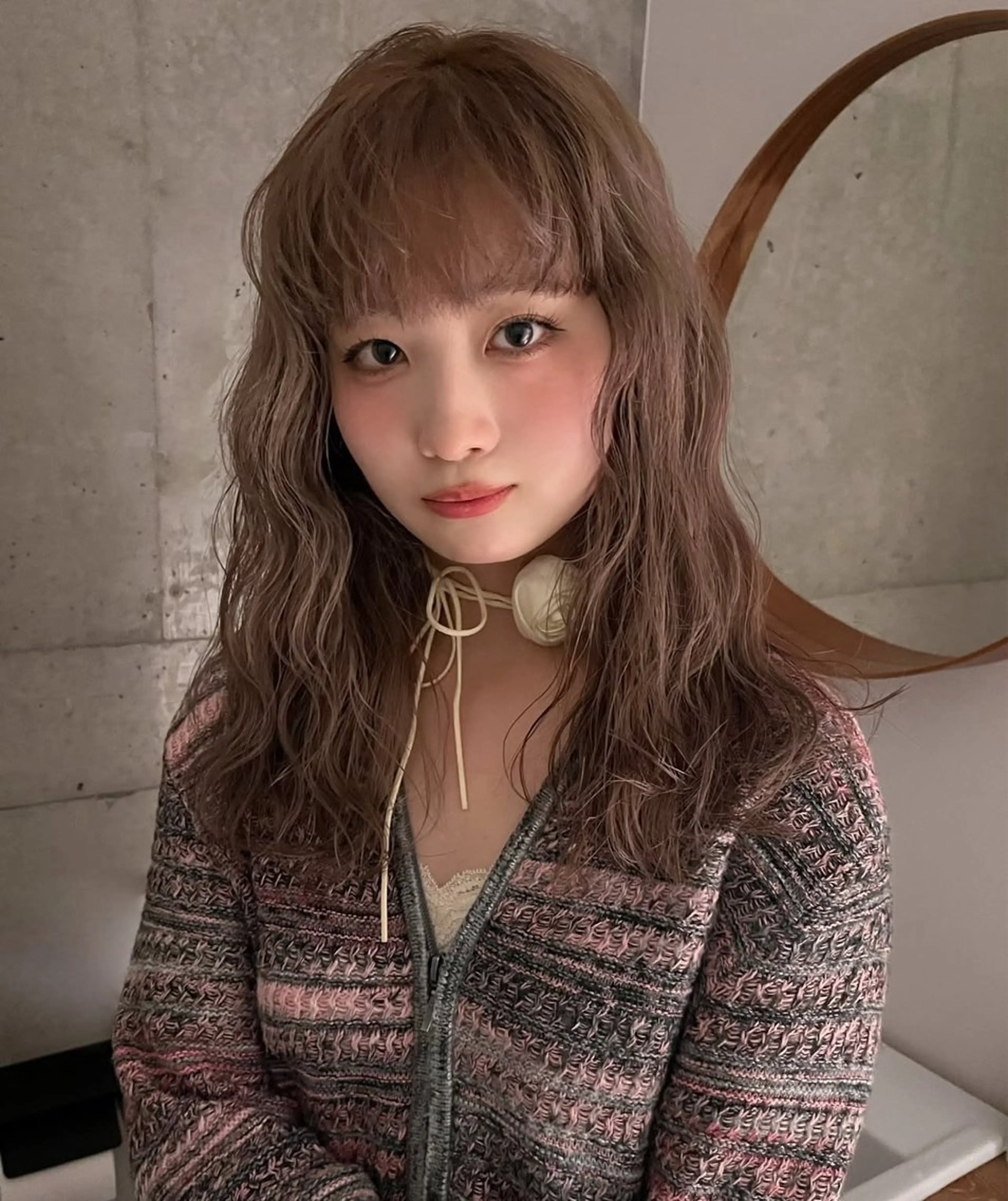 ロング カラー ブラウンカラー ヘアカラー ニーナ/MONIQA /ハイトーンカラーのヘアスタイル