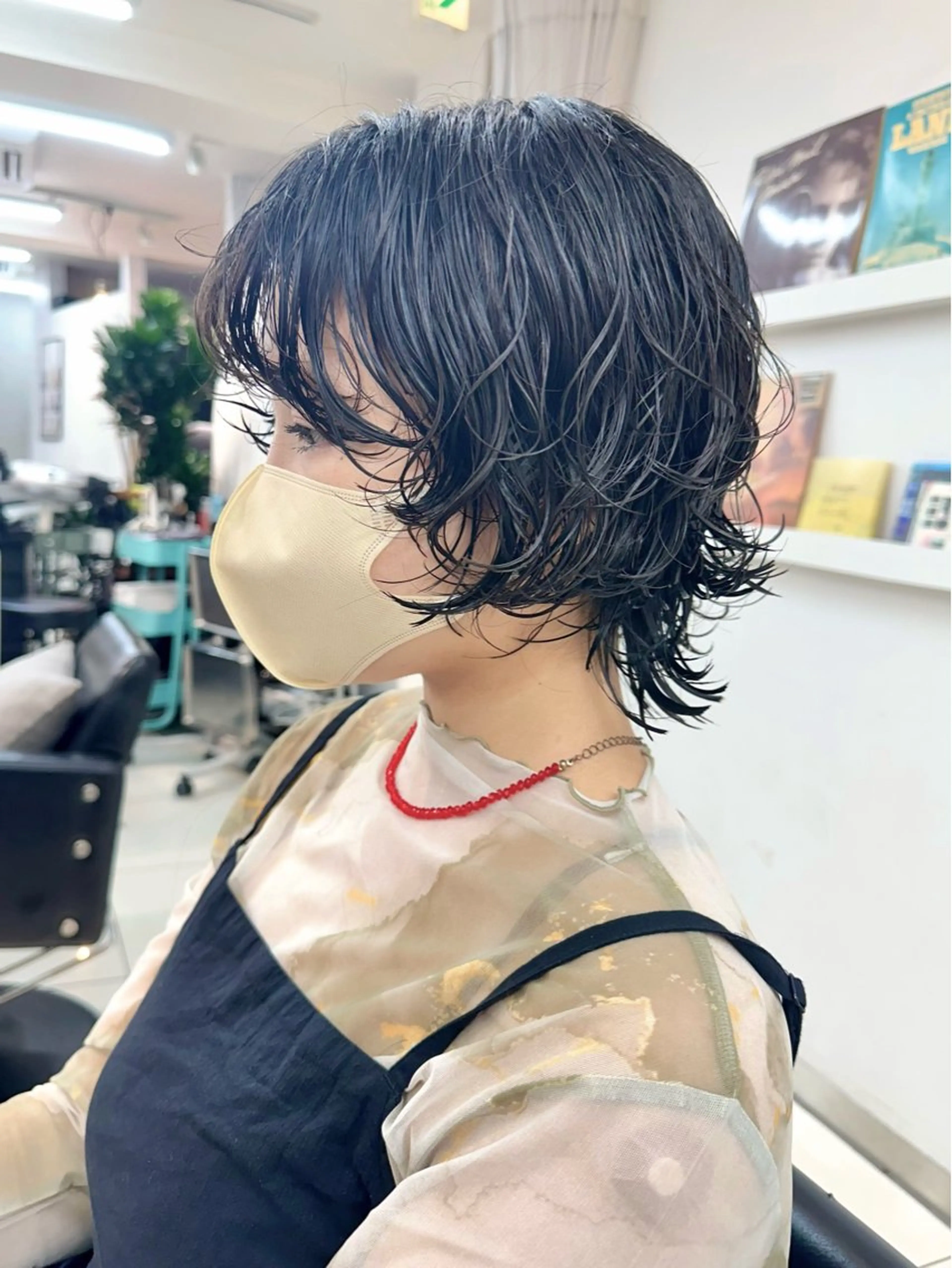 ショート カラー パーマ パーマウルフショート 濱田匠のヘアスタイル