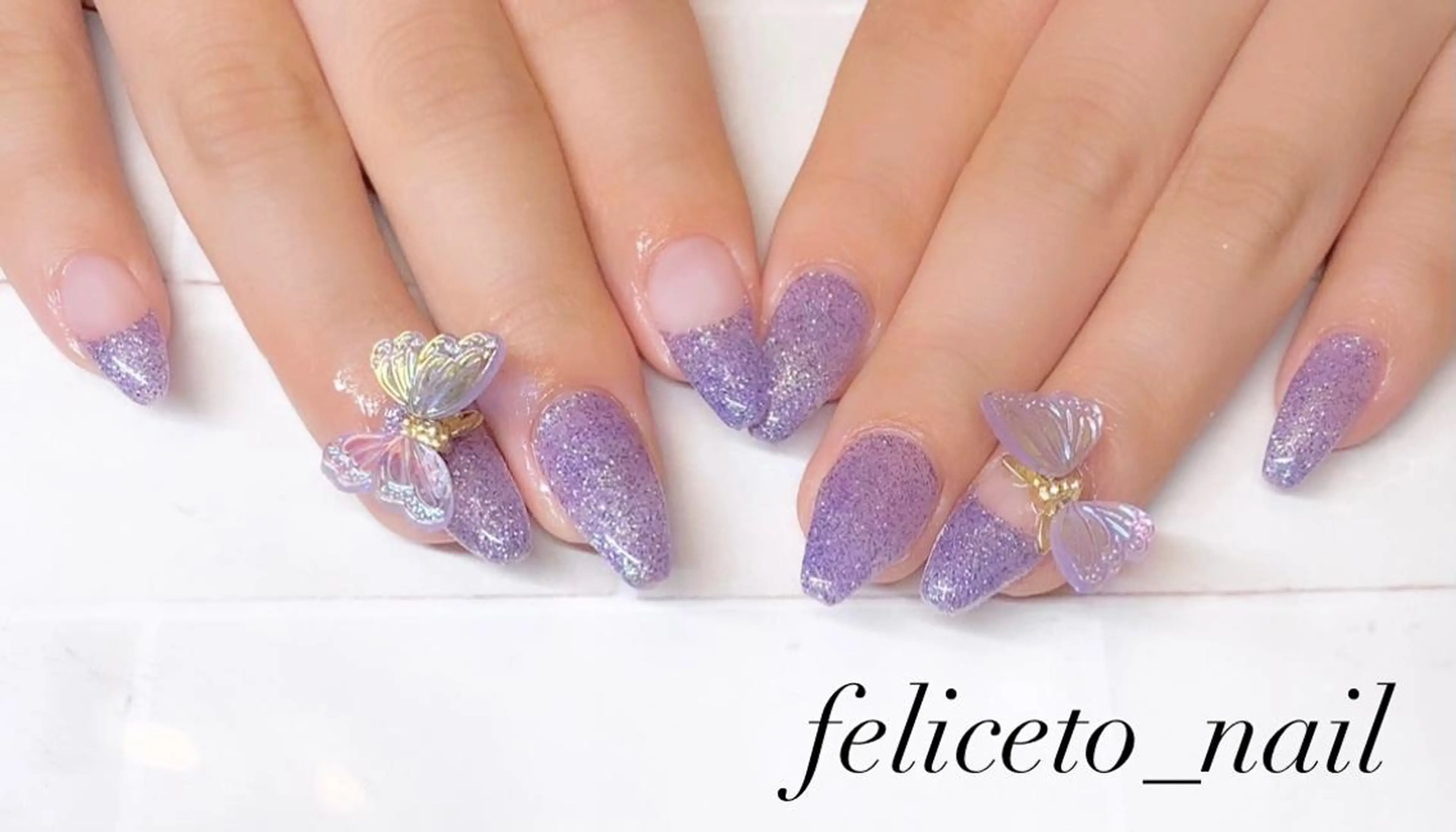 ネイル ラメ(グリッター) パープル Honokaホノカ nailのエステ・リラクイメージ