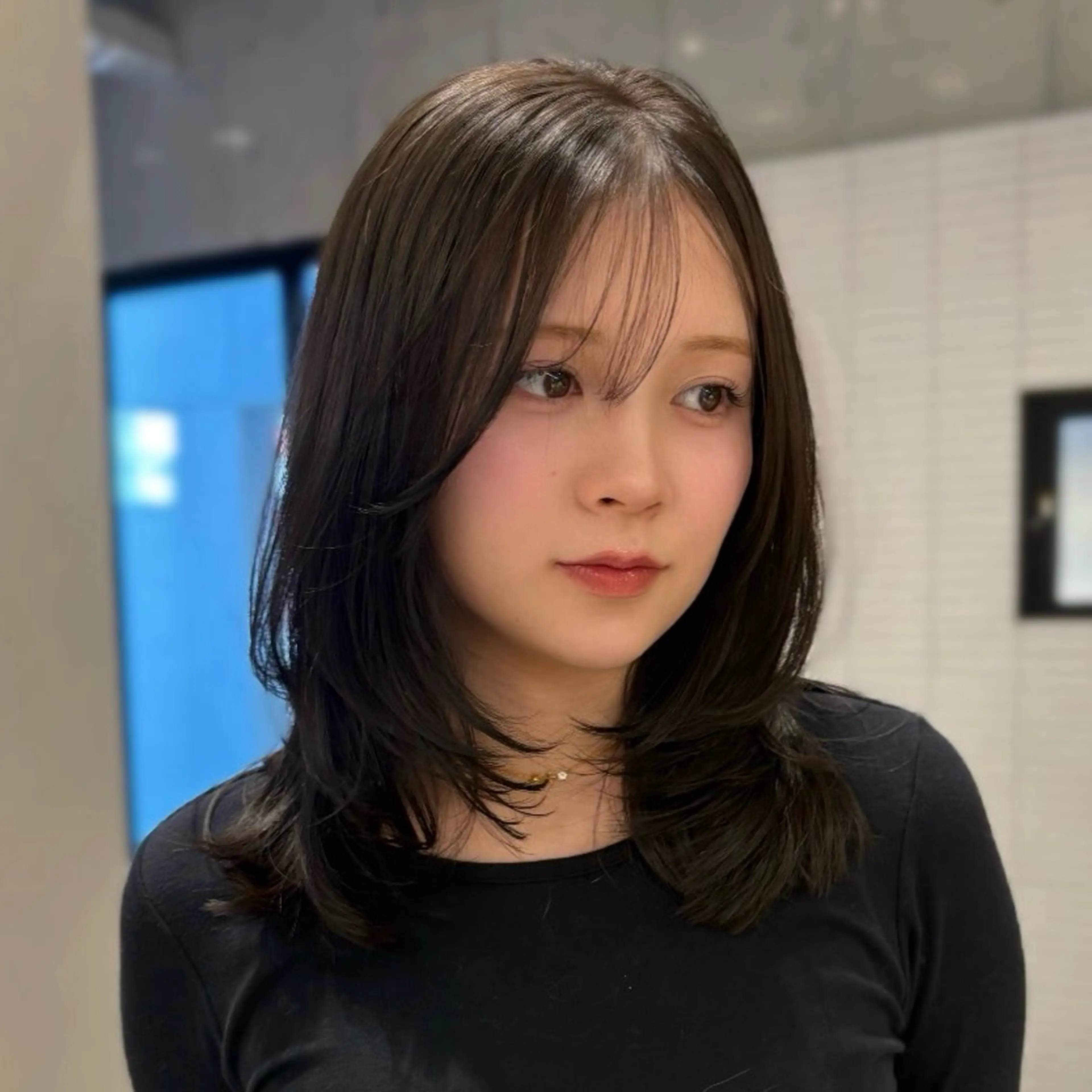 ロング カラー 透明感カラー レイヤーカット カット ヘアカラー トリートメント ナツミ/透明感カラー /酸性縮毛矯正のヘアスタイル