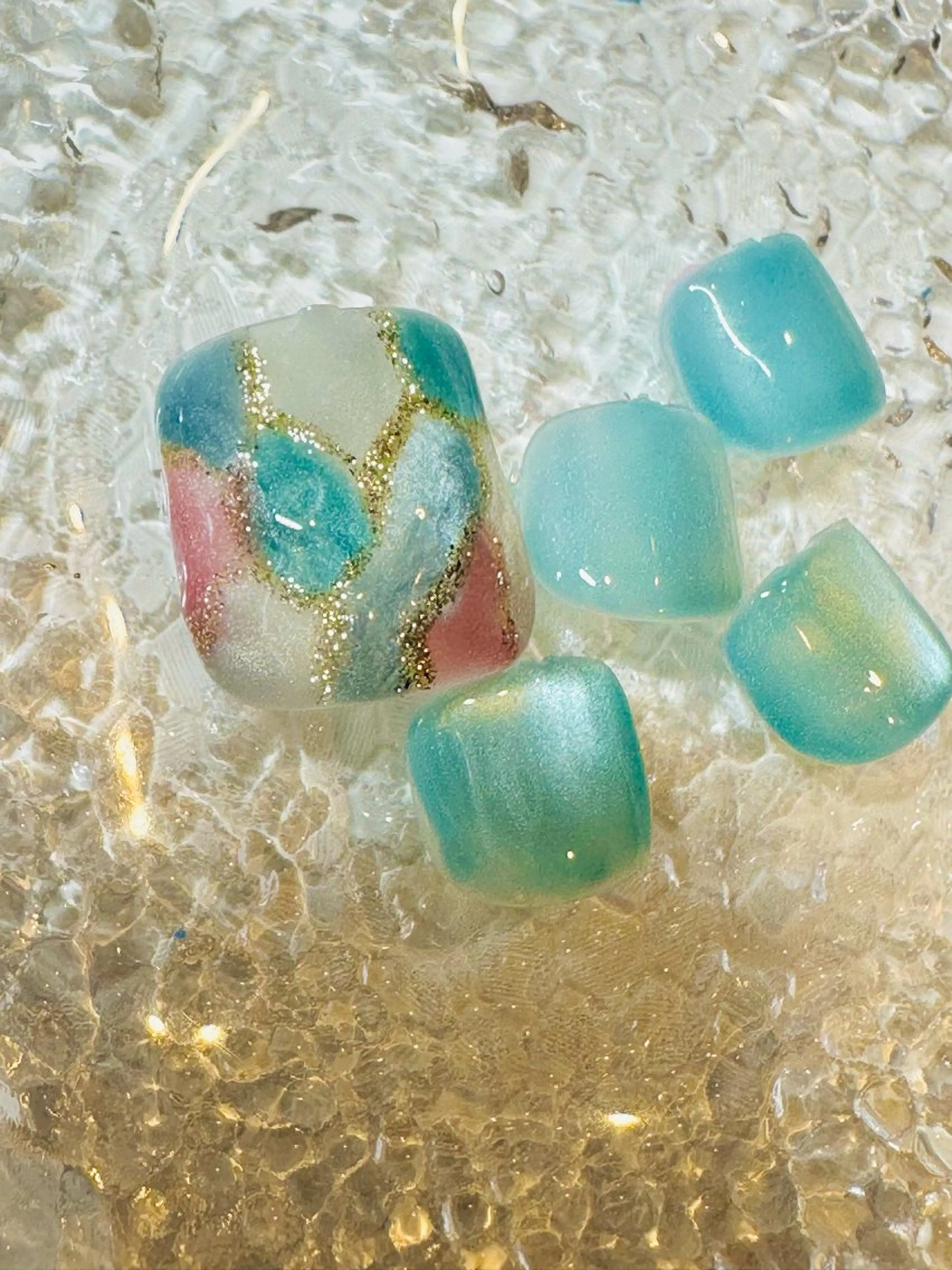 ネイル フットネイル ジェルネイル マグネットネイル フットネイル 田端 笑理菜のネイルデザイン