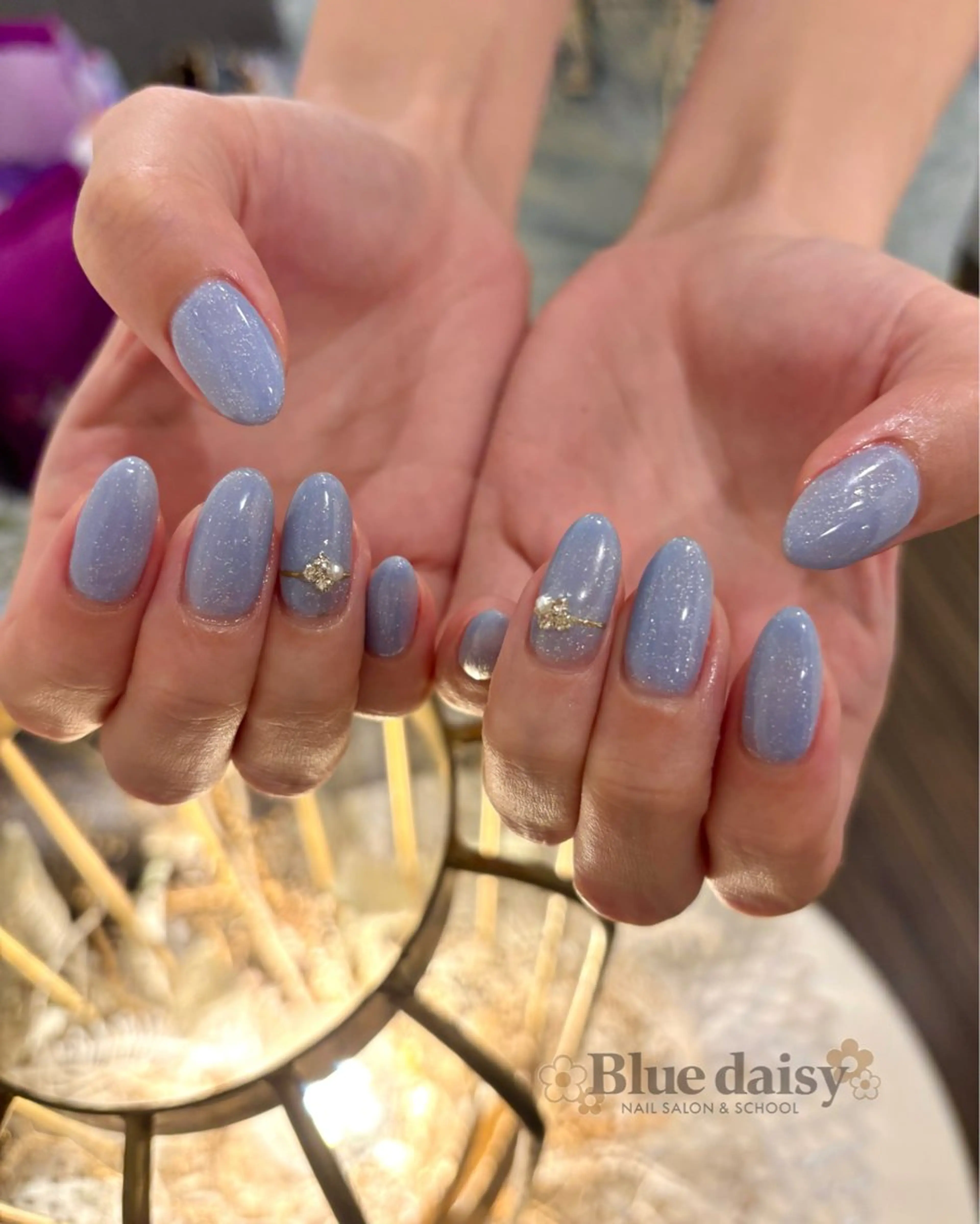 ネイル ハンドネイル Blue daisy 栄本店のネイルデザイン