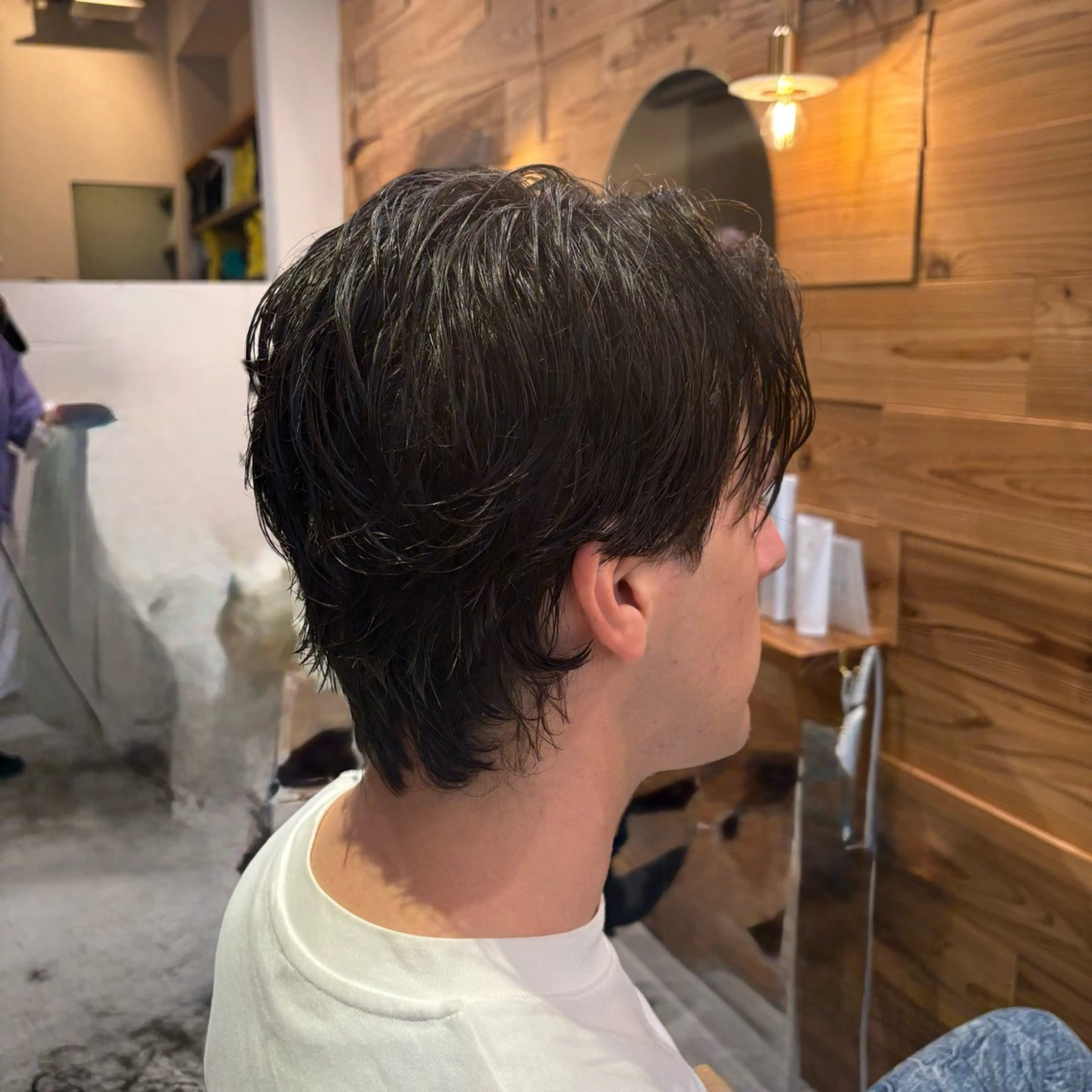 ショート メンズ くせ毛 カット Riri/韓国風/顔 周り/レイヤーカットのヘアスタイル