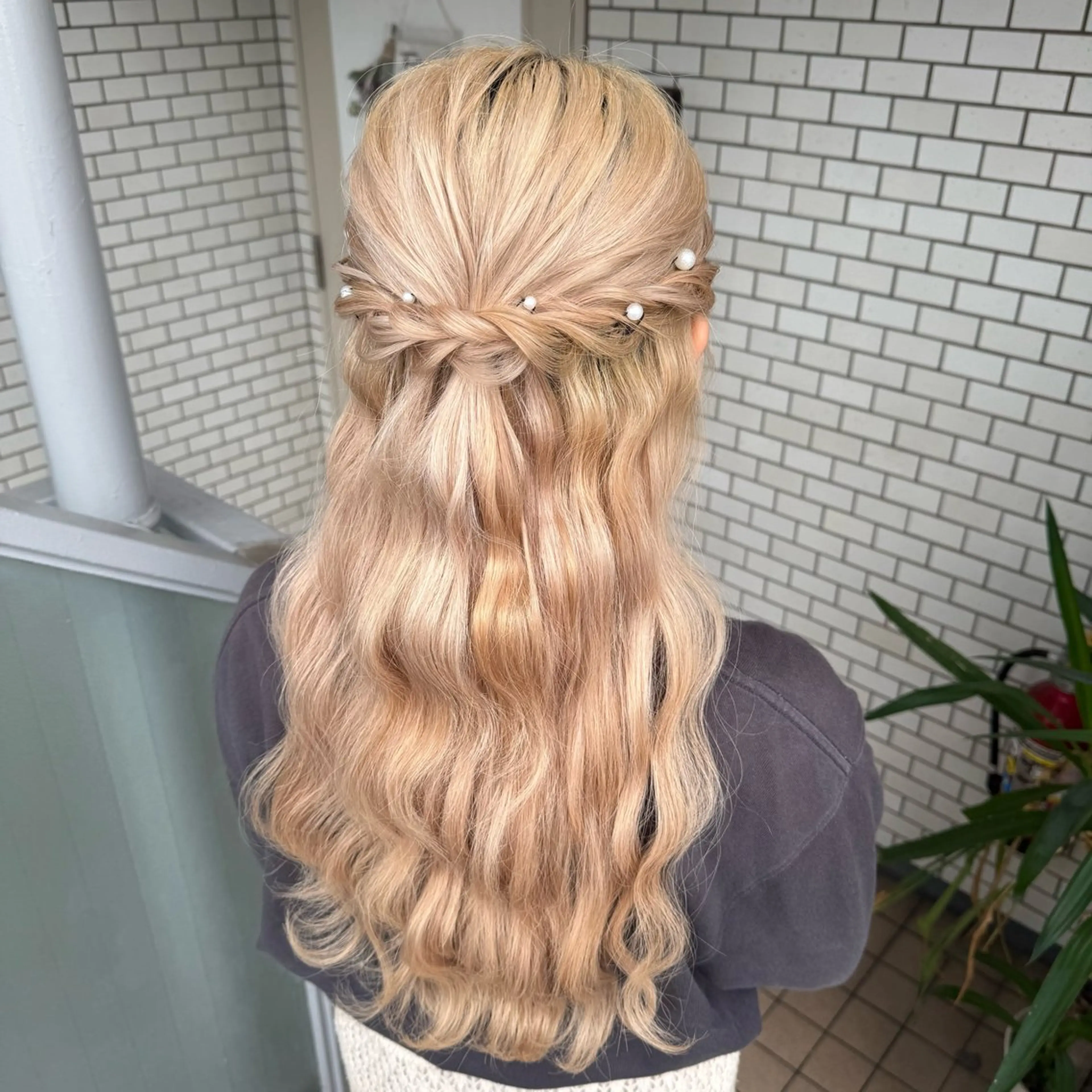 ロング ヘアアレンジ ハーフアップ 褒められヘアメイク /‎ボブ女子🐶みおのその他イメージ