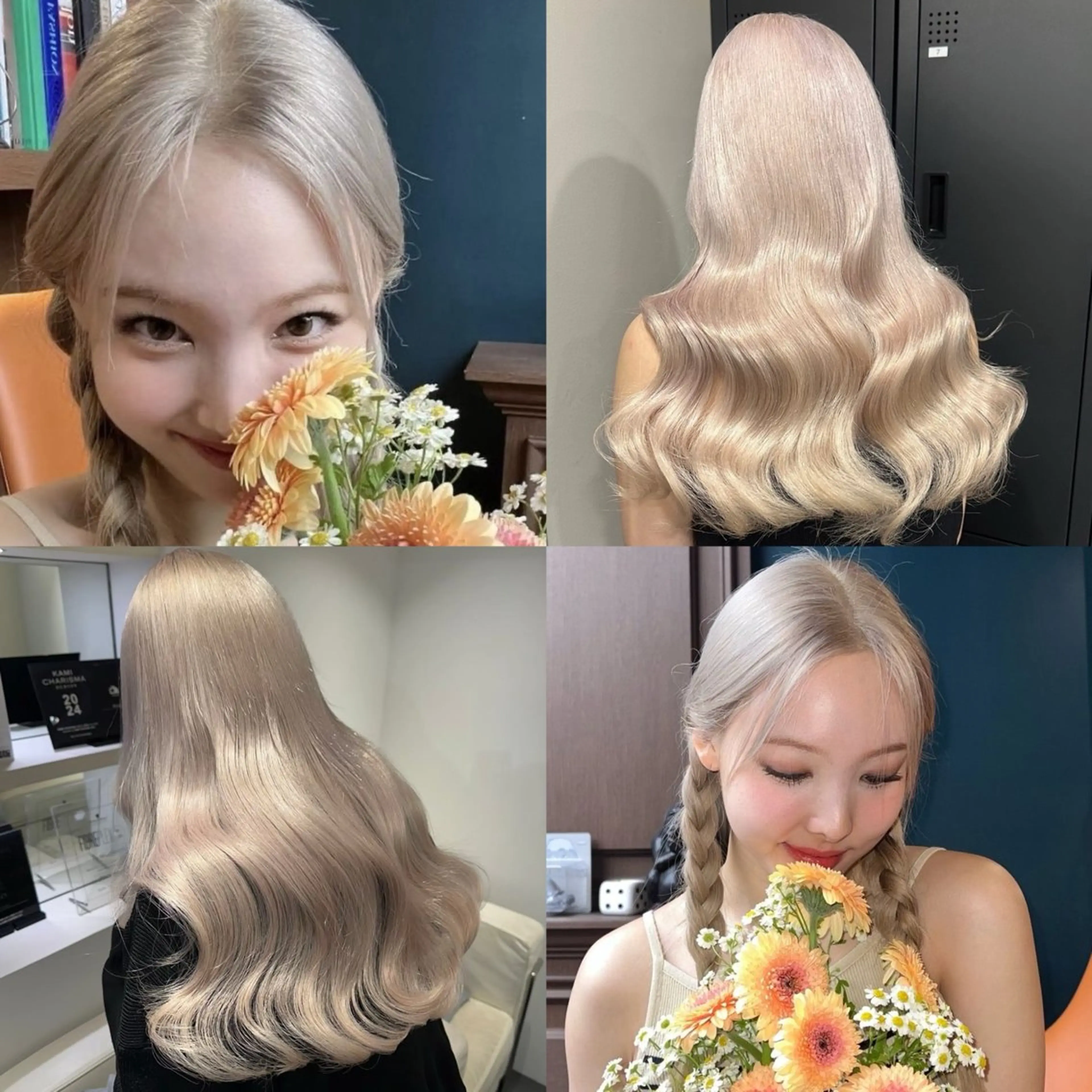 ロング ヘアカラー トリートメント ヘッドスパ ヘアセット まつパ/ケア ブリーチ/sEnAのヘアスタイル