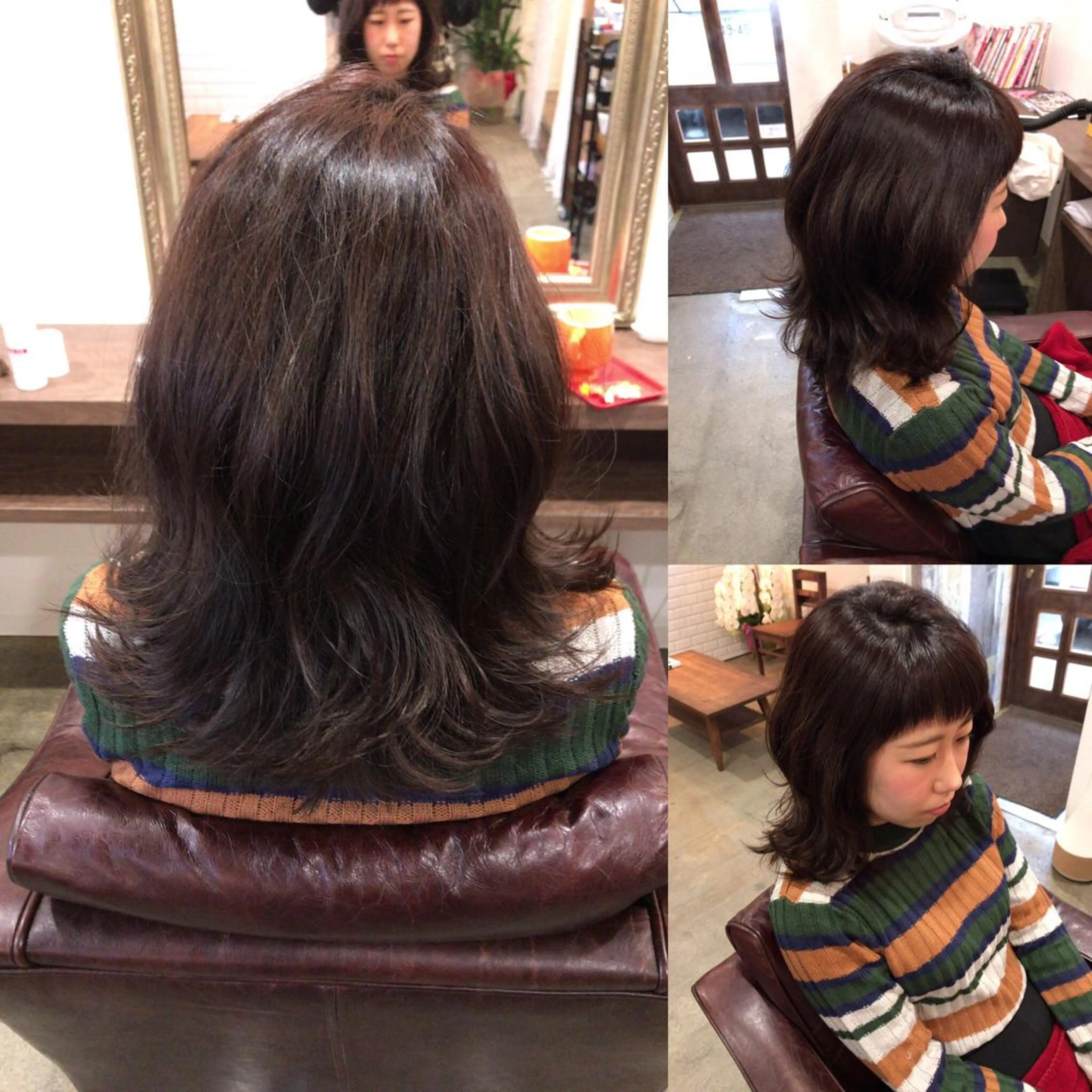 ミディアム カラー レイヤーカット匠 イソザキノリユキのヘアスタイル