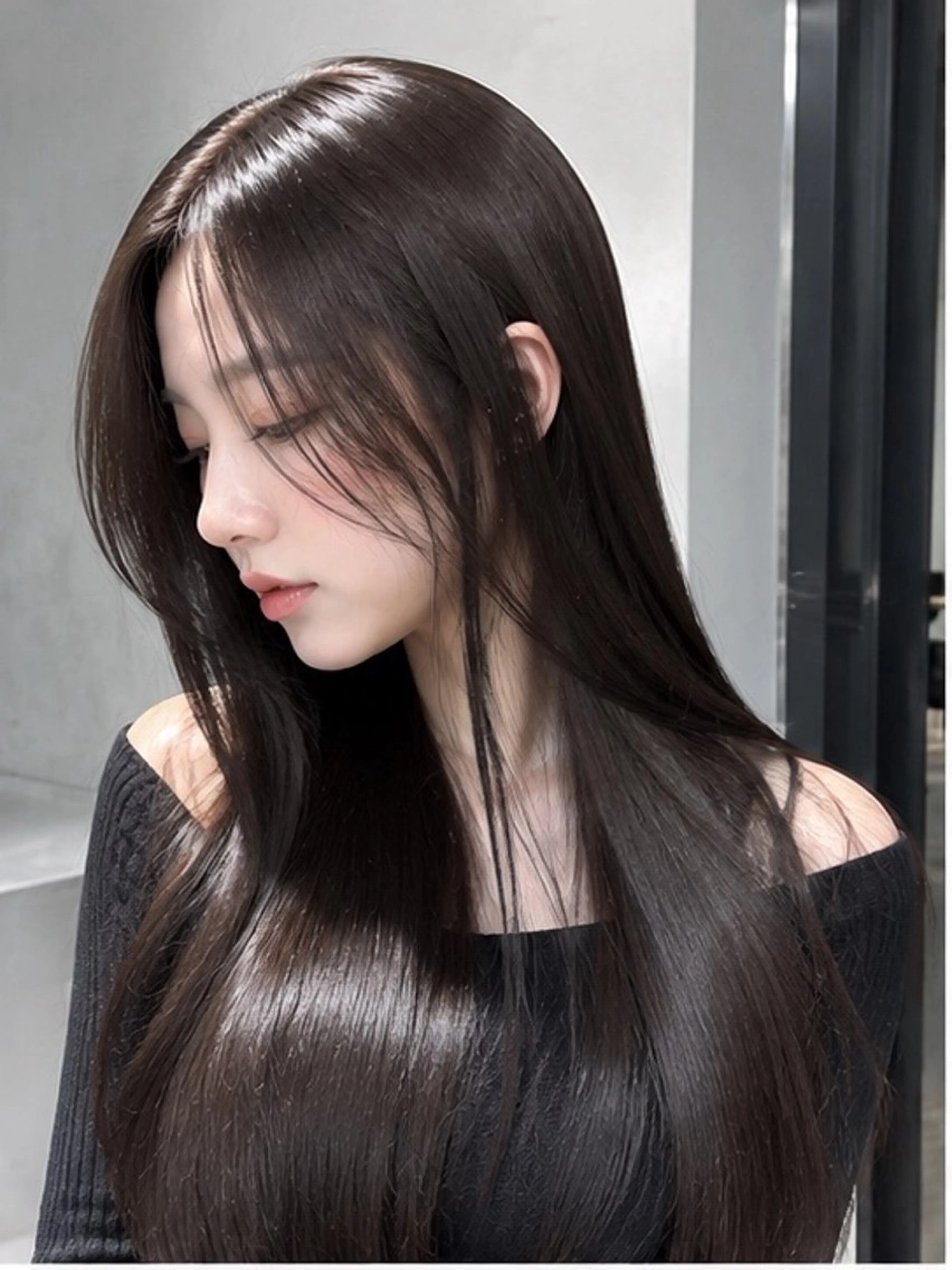 ロング カット ヘアカラー トリートメント uniii/新宿 髪質改善/縮毛矯正のヘアスタイル
