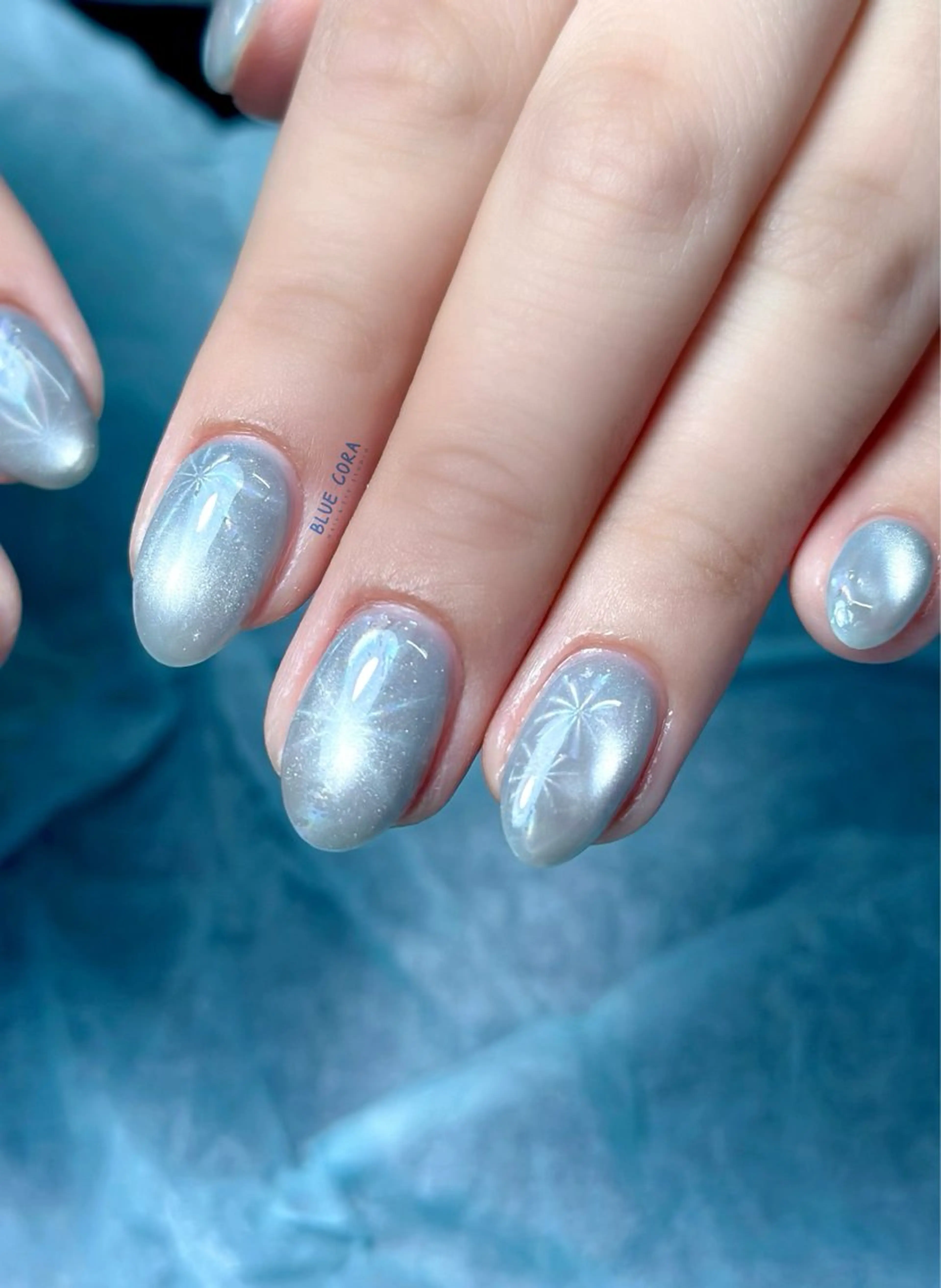 ネイル クリアネイル ハンドネイル ハンドケア BLUE CORAのネイルデザイン
