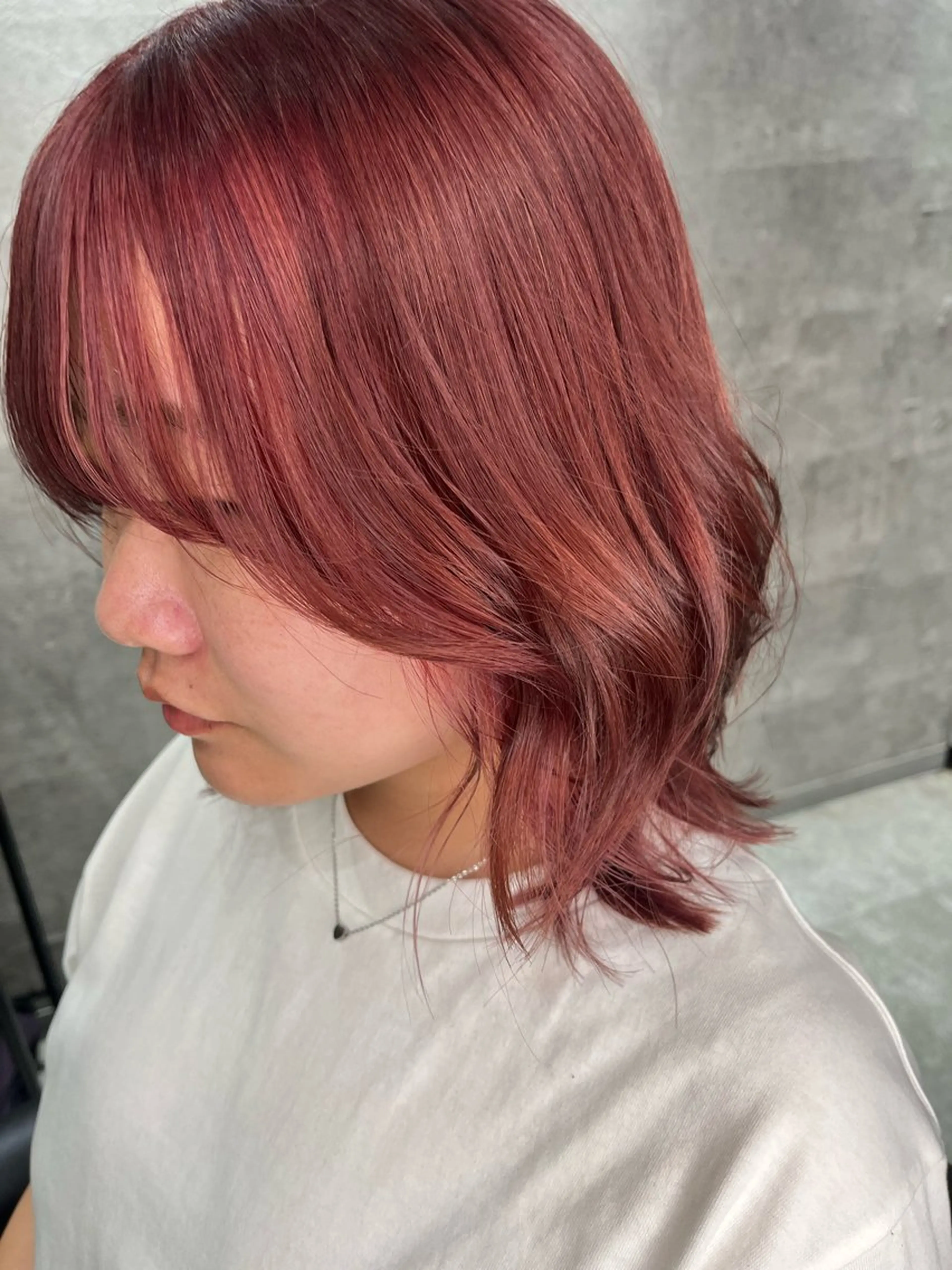 ミディアム カラー ダブルカラー 新宿のヘアスタイル