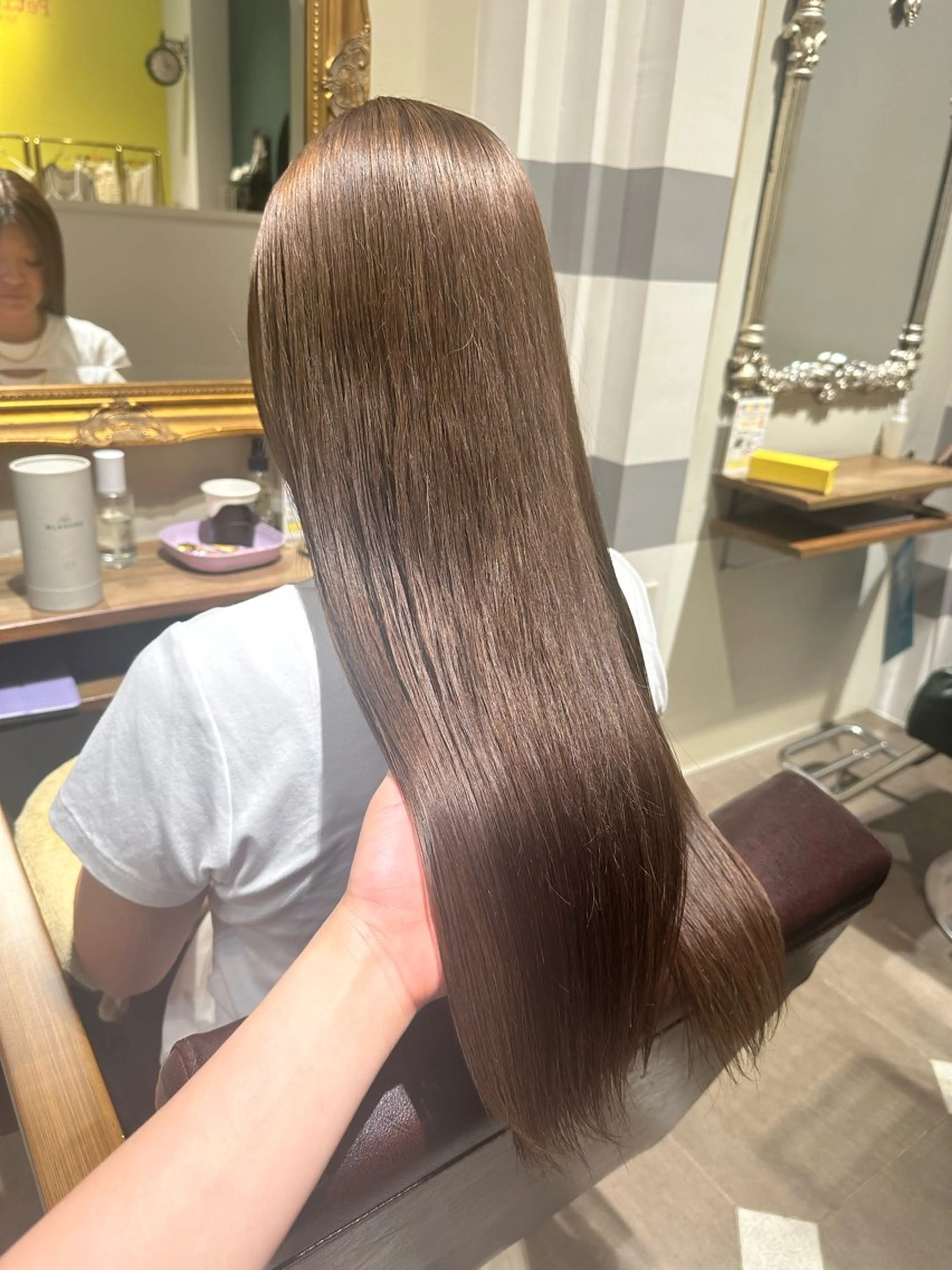 ロング カラー オリーブカラー オレンジ echelle🦋 【似合わせ】さくらのヘアスタイル