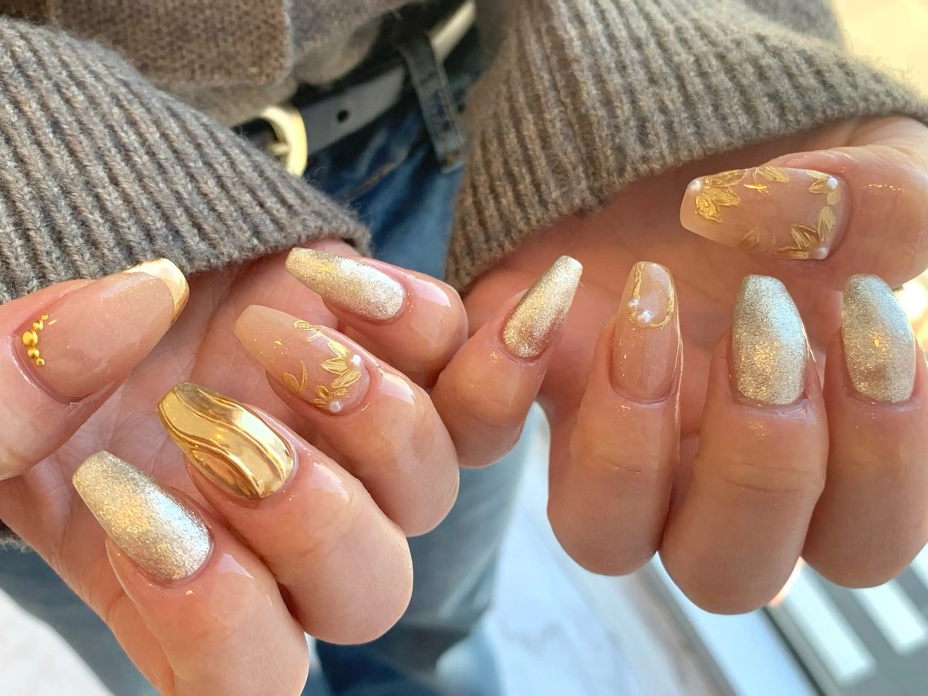 ネイル 成人式 ハンドネイル 【ANEMONA】 NIHOのマツエク・マツパデザイン