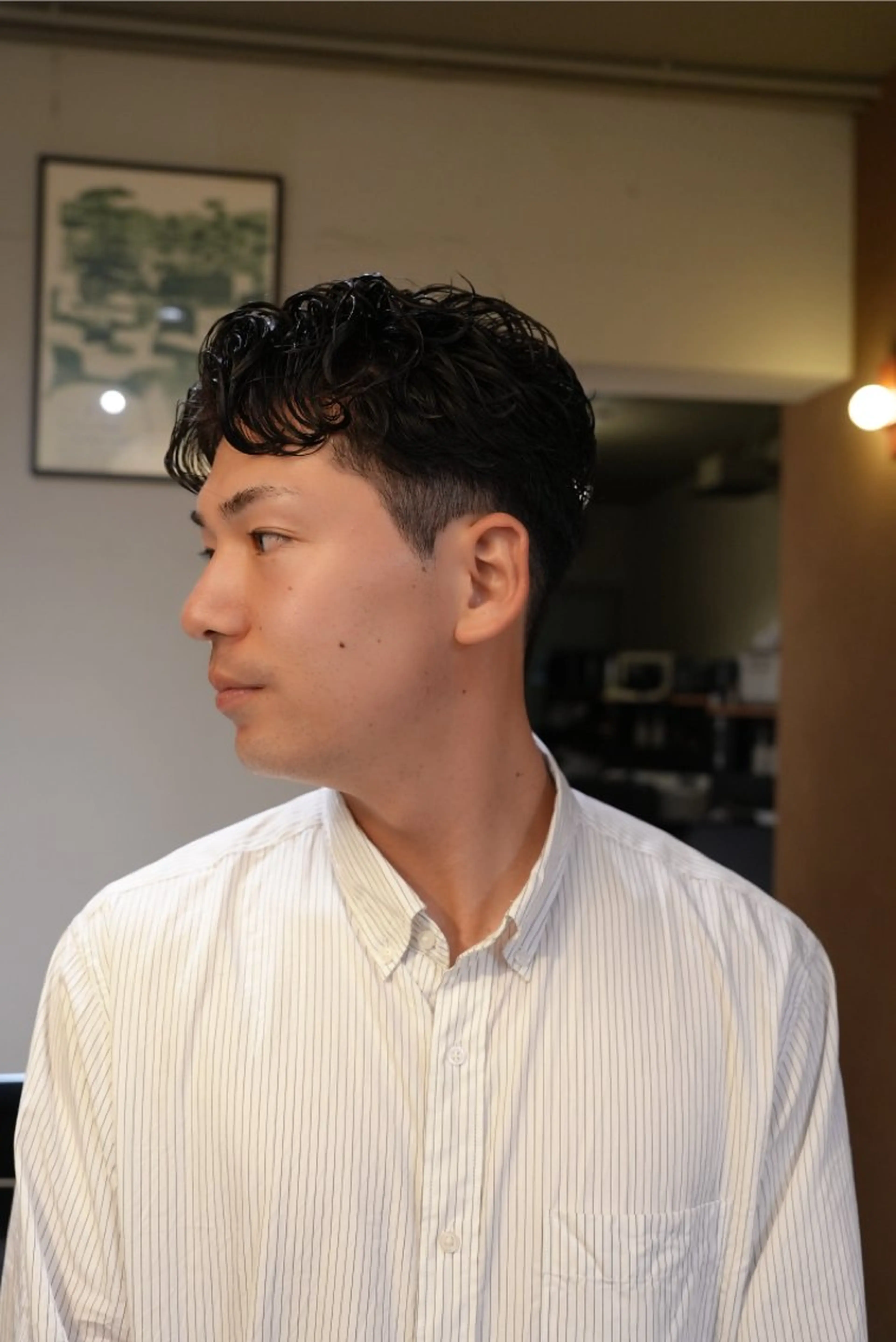 メンズ カット パーマ メンズパーマ いしだ りょうのヘアスタイル