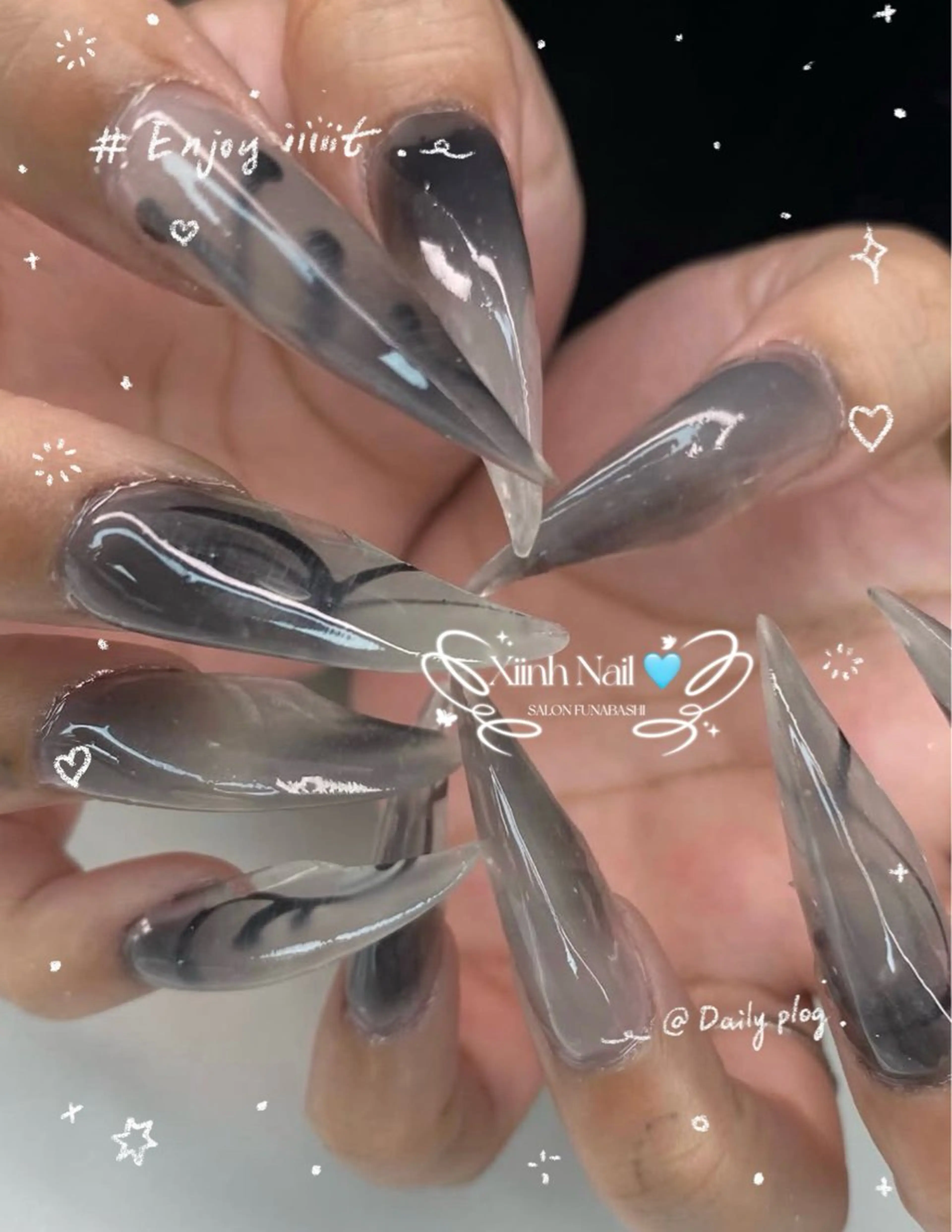 ネイル チークネイル 桜ネイル 長さ出し フットネイル ジェルネイル ハンドネイル XIINH NAIL SALONのネイルデザイン