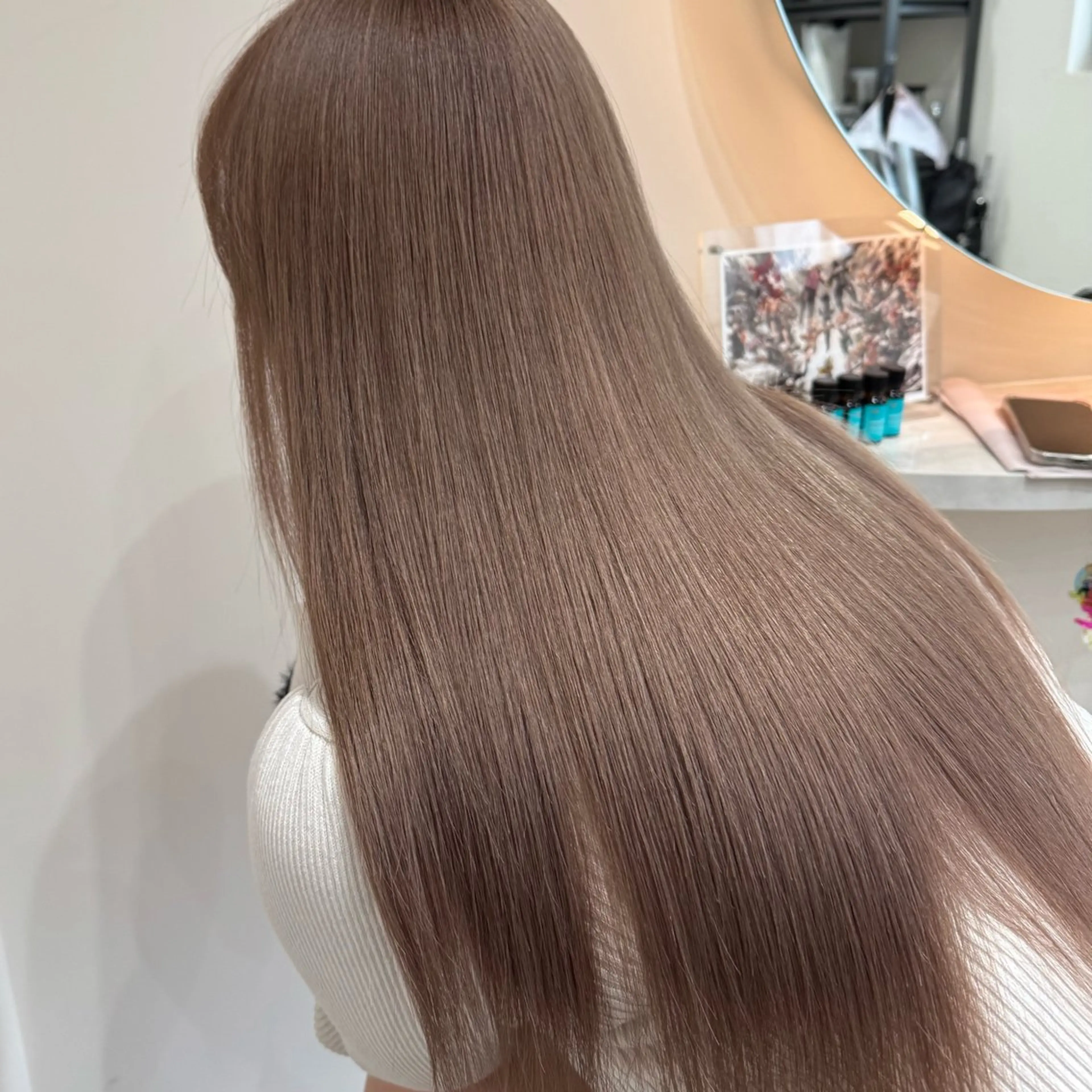 ロング カラー ブリーチ ロング カット ヘアカラー トリートメント iga/渋谷個室🍀 ✨艶髪ハイトーン✨のヘアスタイル