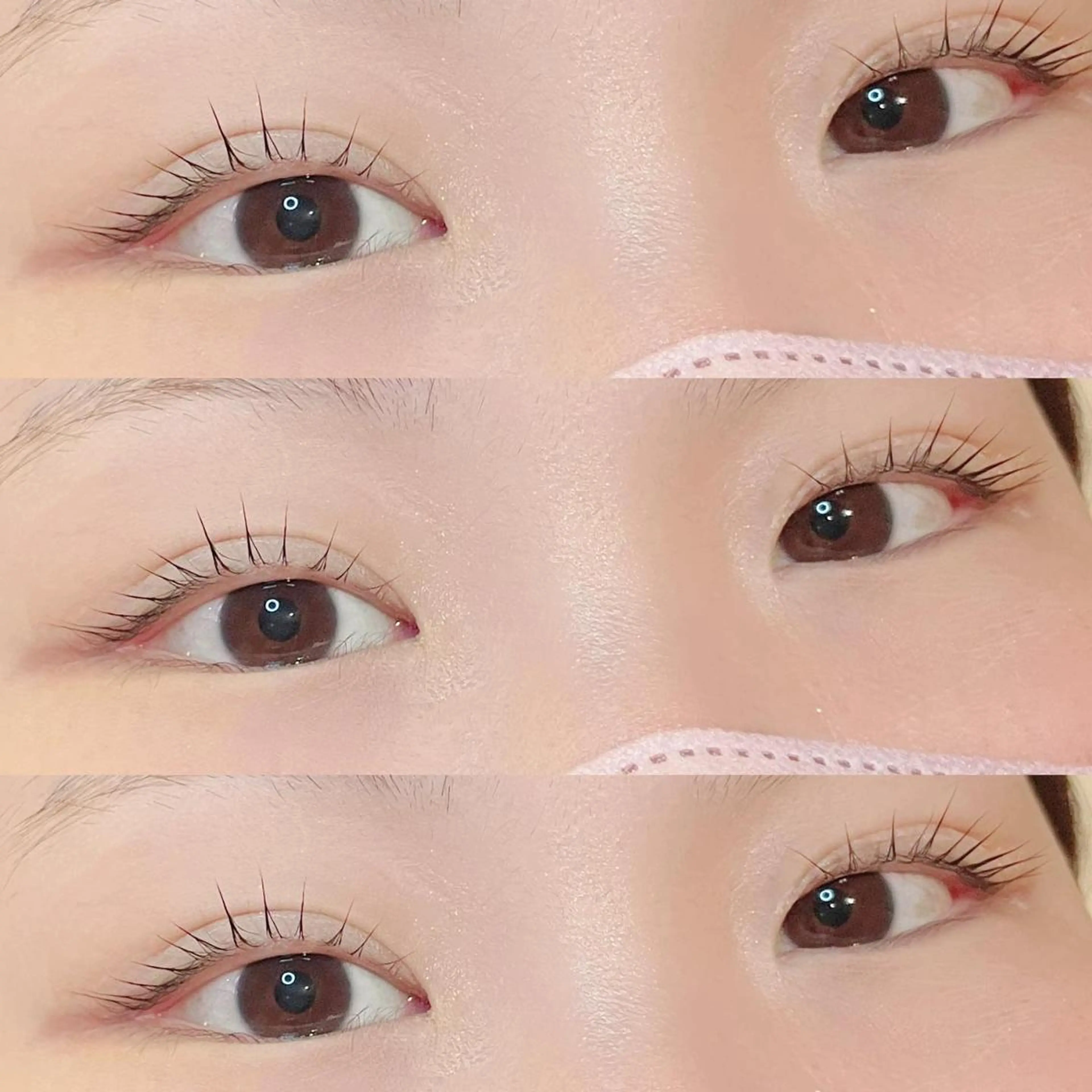 セミロング カラー ヘアアレンジ マツエク・マツパ セミロングパーマ 束感まつ毛 まつげパーマ 一重×まつ毛パーマ 🍓Rei naのマツエク・マツパデザイン