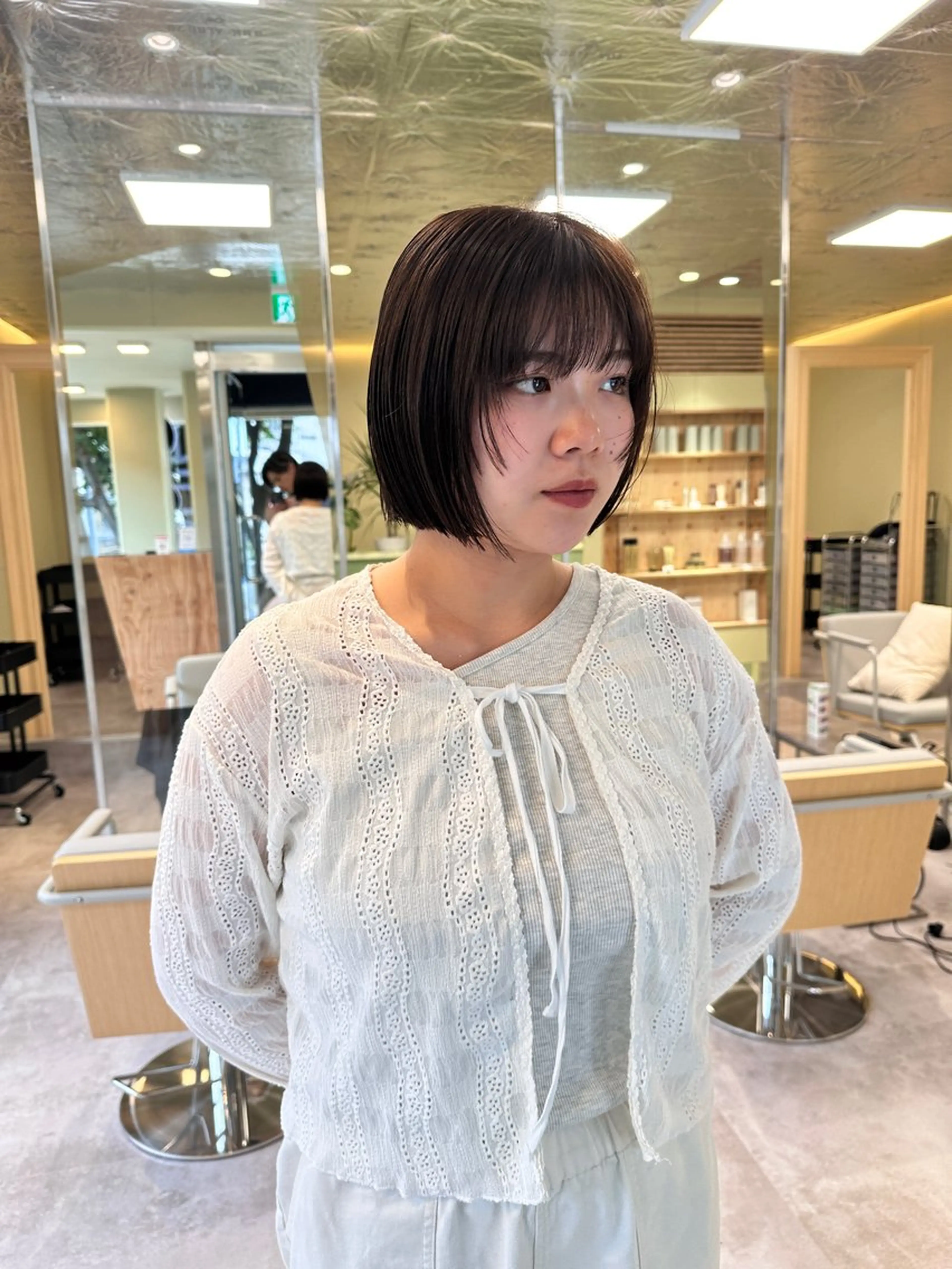 ショート カット ヘアカラー ボブ/ぱつっとボブ/ 谷口 海星のヘアスタイル