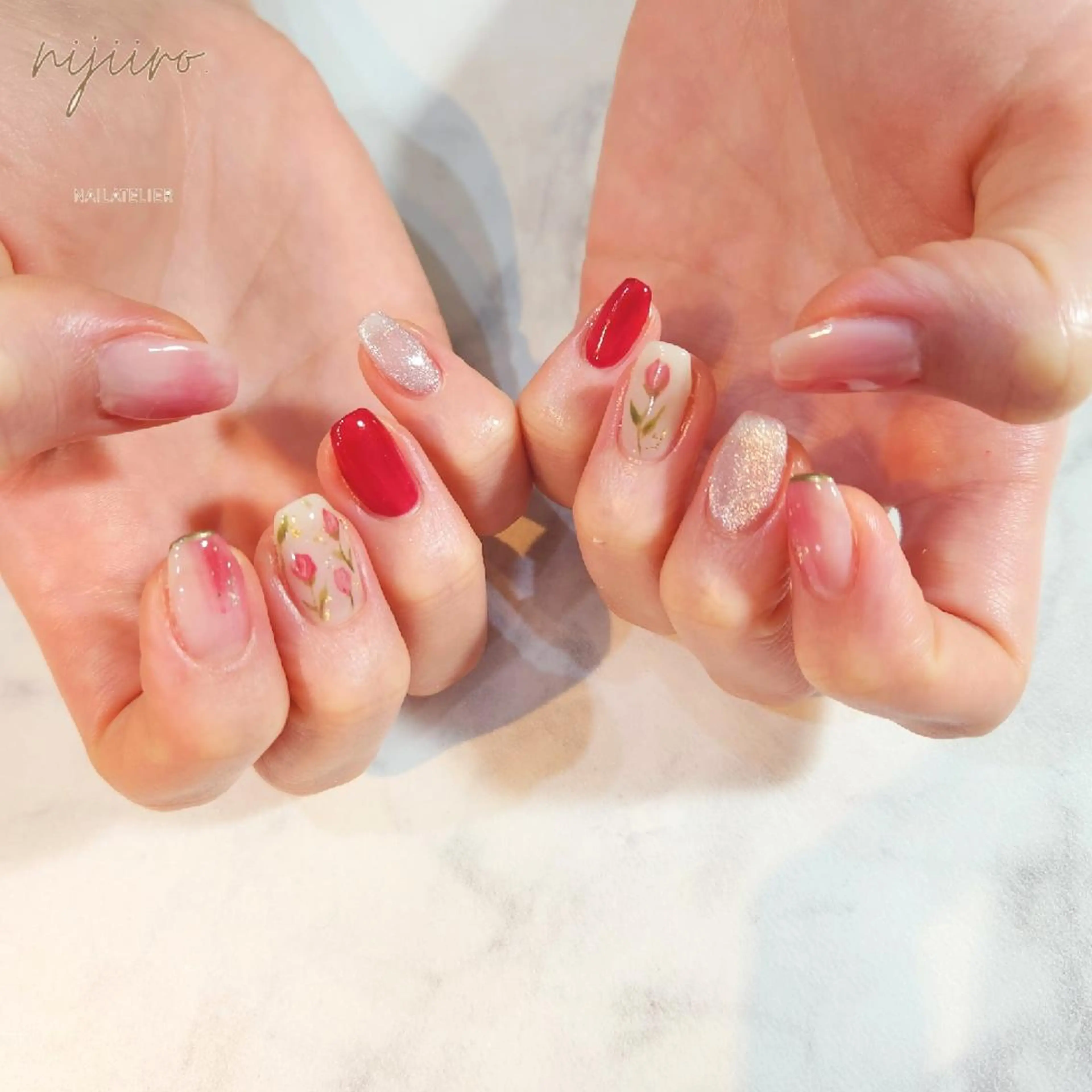 ネイル ハンドネイル nailatelier nijiiro.所属・nijiiro🌈 サトウのネイルデザイン