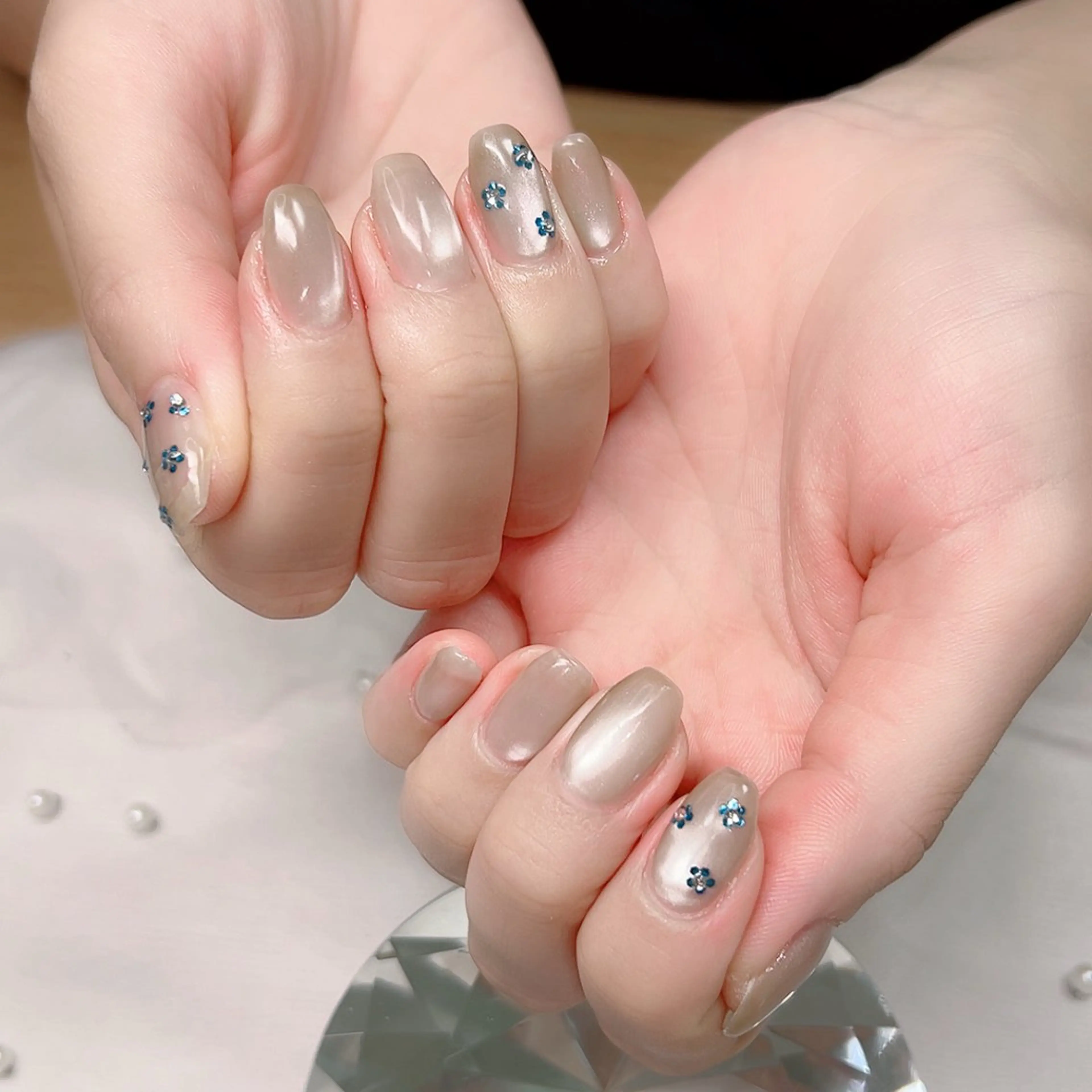 ネイル フレンチネイル マグネットネイル リボン Cute Tips nailのネイルデザイン