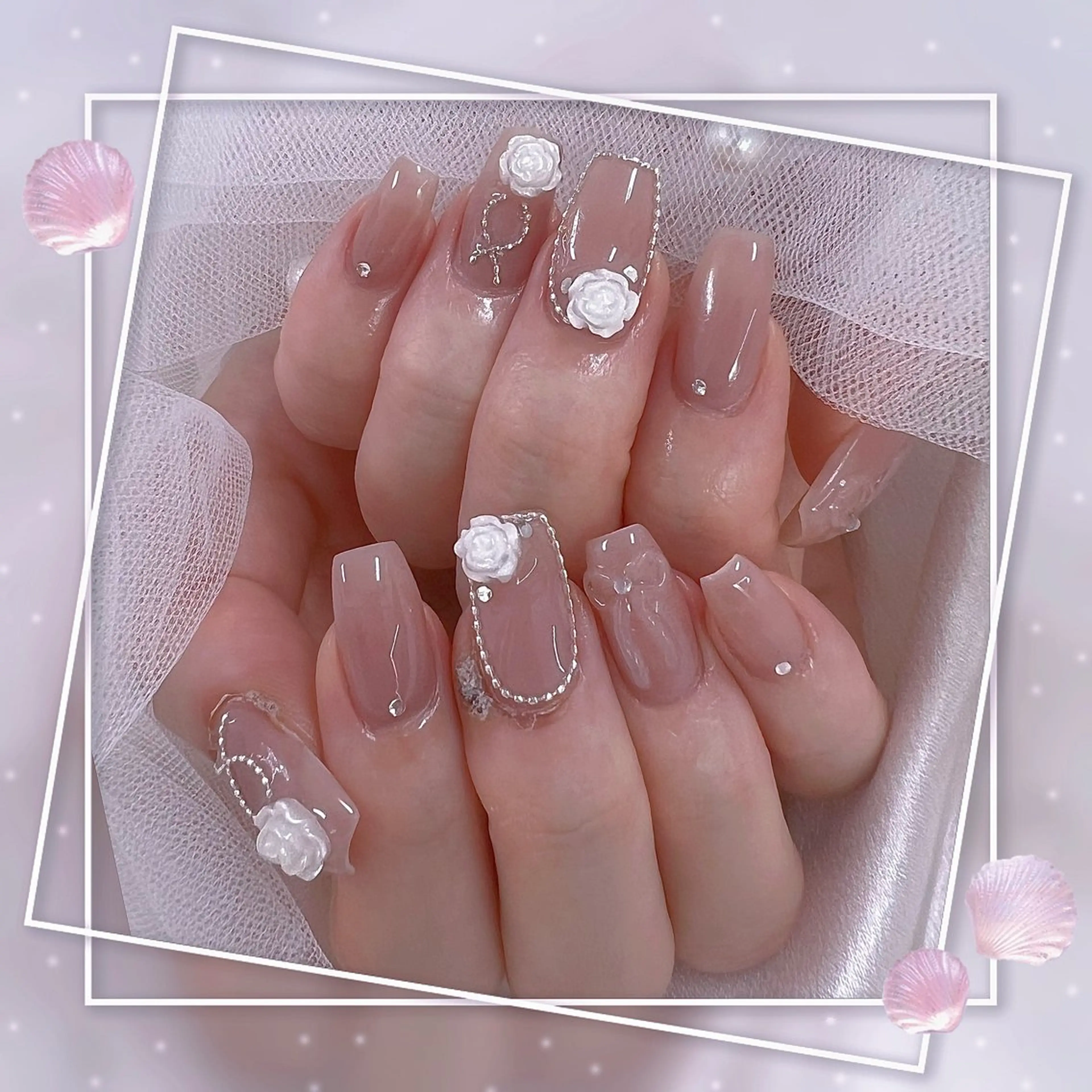 ネイル グラデーション マグネットネイル ピンク ワンホンネイル ハンドネイル ハンドケア Chill Nailsalonのネイルデザイン