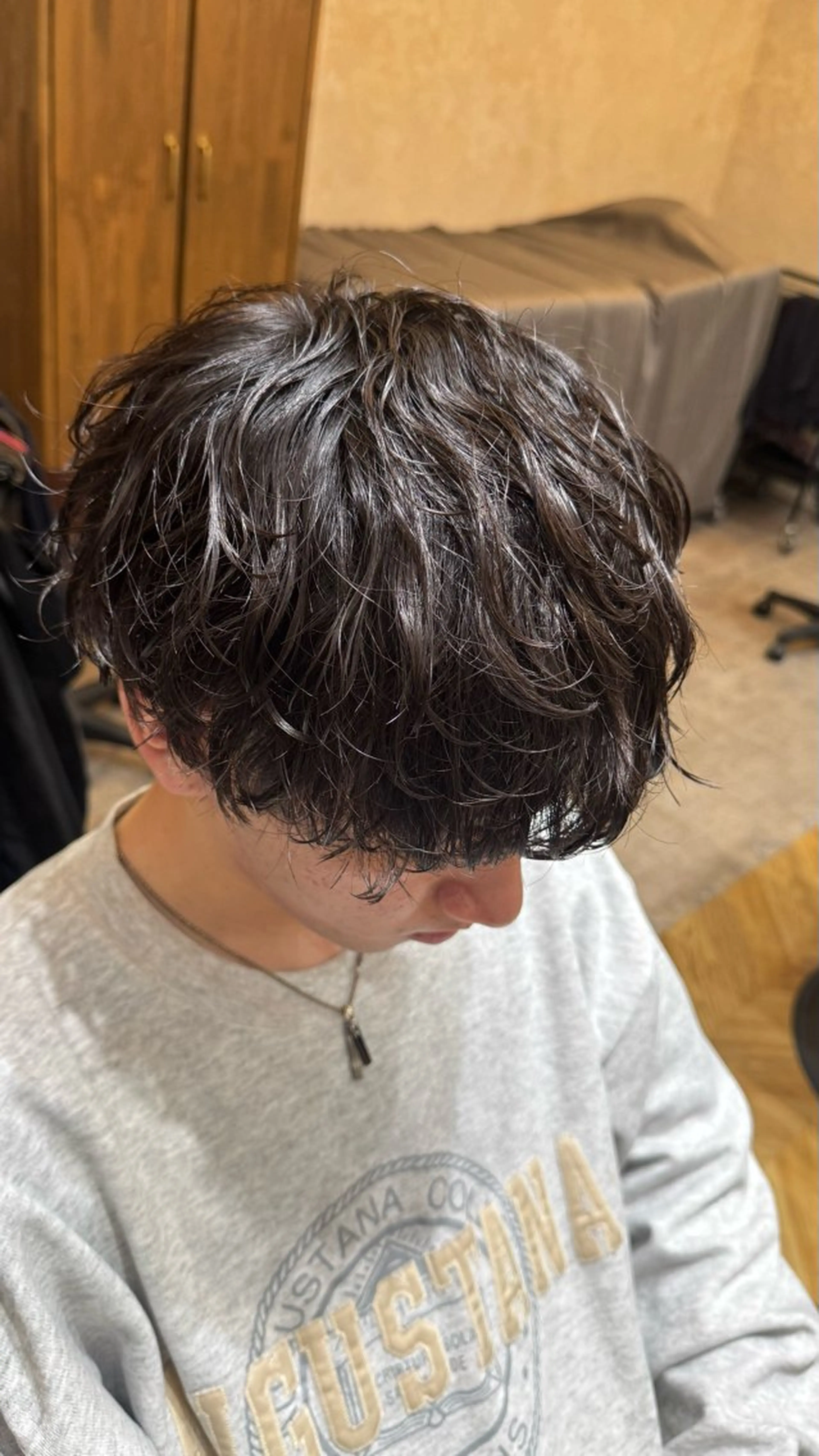パーマ メンズ メンズパーマ カット パーマ 松ヶ迫 珠里のヘアスタイル