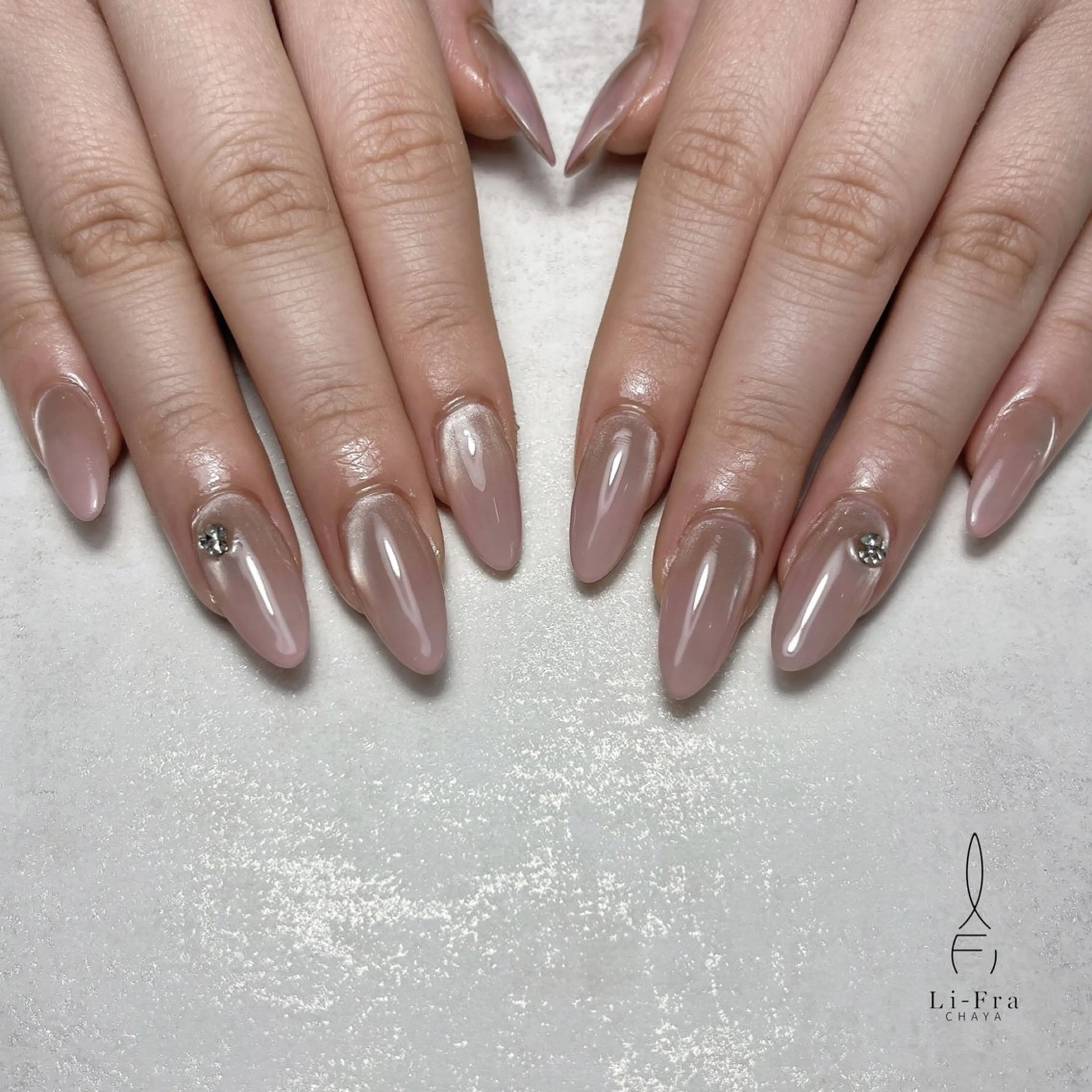 ネイル グラデーション マグネットネイル Li-Fra JINNOのネイルデザイン