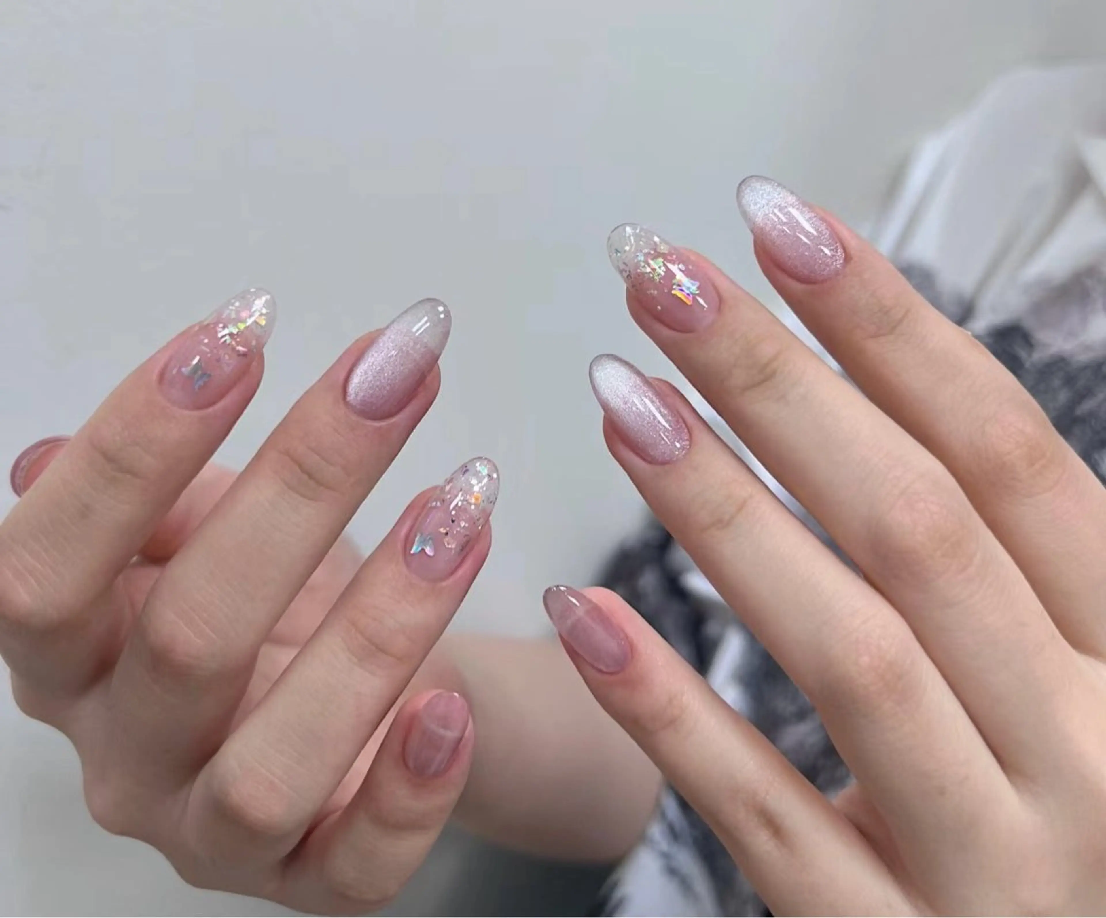 ネイル グラデーション ラメ(グリッター) ラメグラデーション マグネットネイル 持ち込み BabyYouMi nailのネイルデザイン