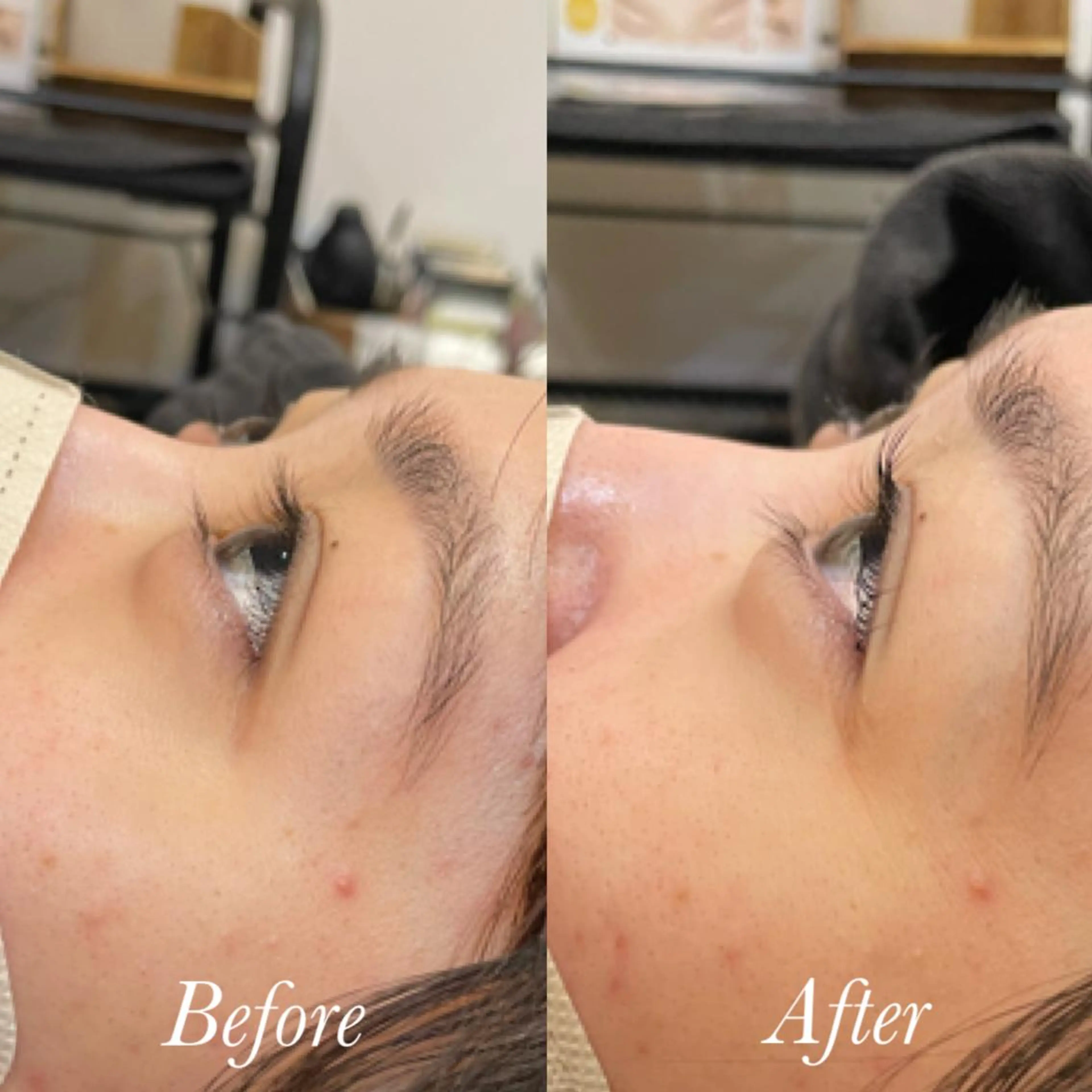 マツエク・マツパ パリジェンヌラッシュリフト aya/小顔レイヤー /柔らかカラーのヘアスタイル