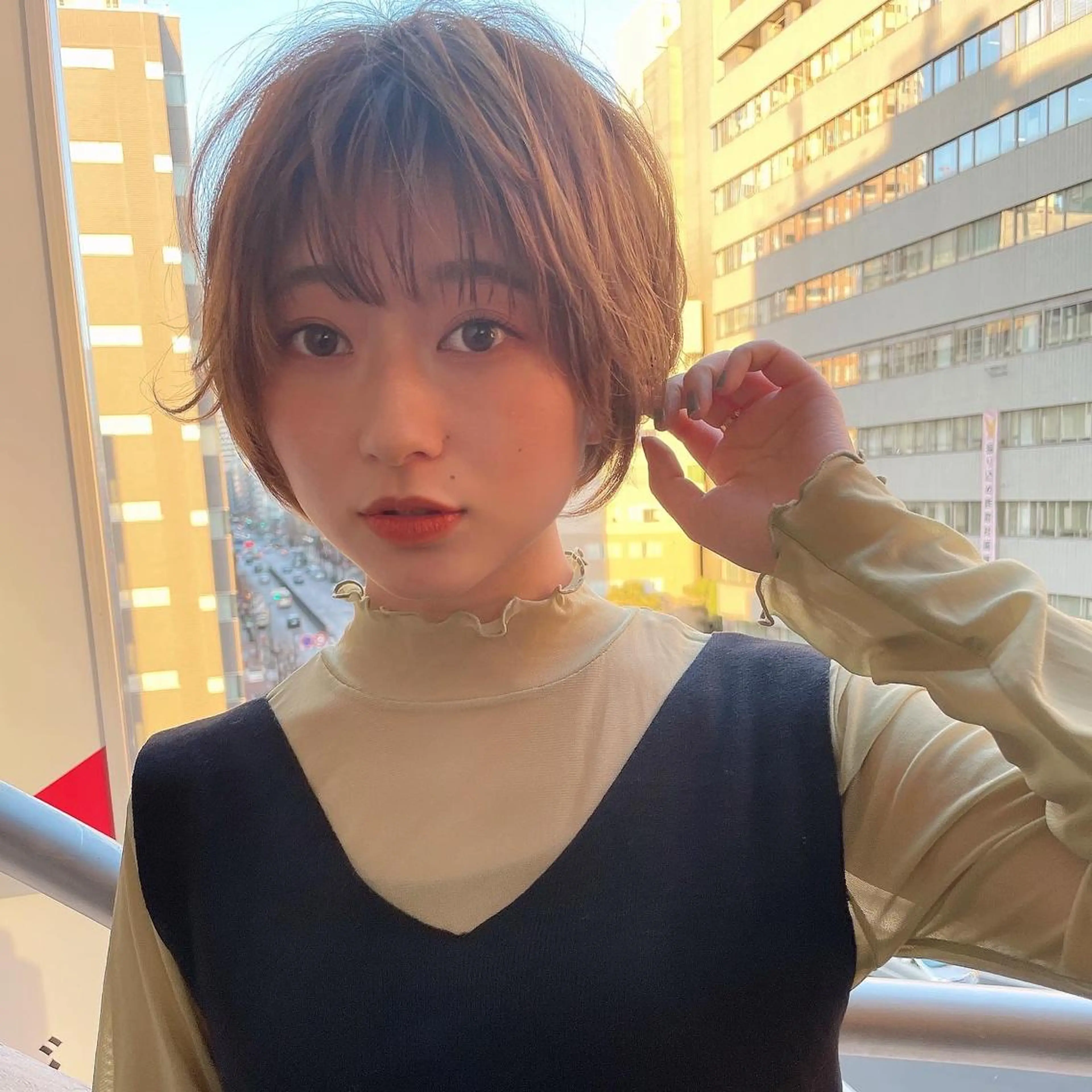 ショート パーマ カット ヘアカラー トリートメント 縮毛/ショート/ ボブ/レイヤー/小原のヘアスタイル