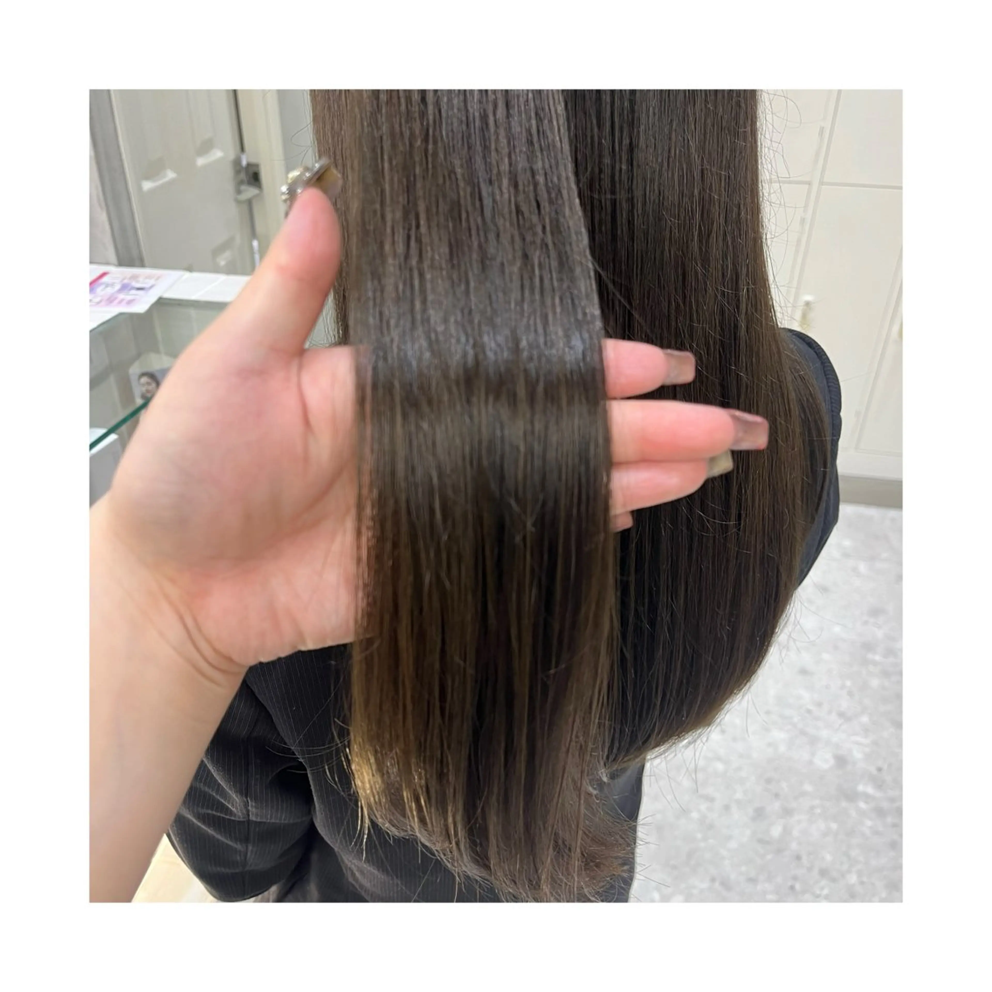 ロング ヘアカラー トリートメント 🩶韓国艶髪🇰🇷 下本夕綺のヘアスタイル