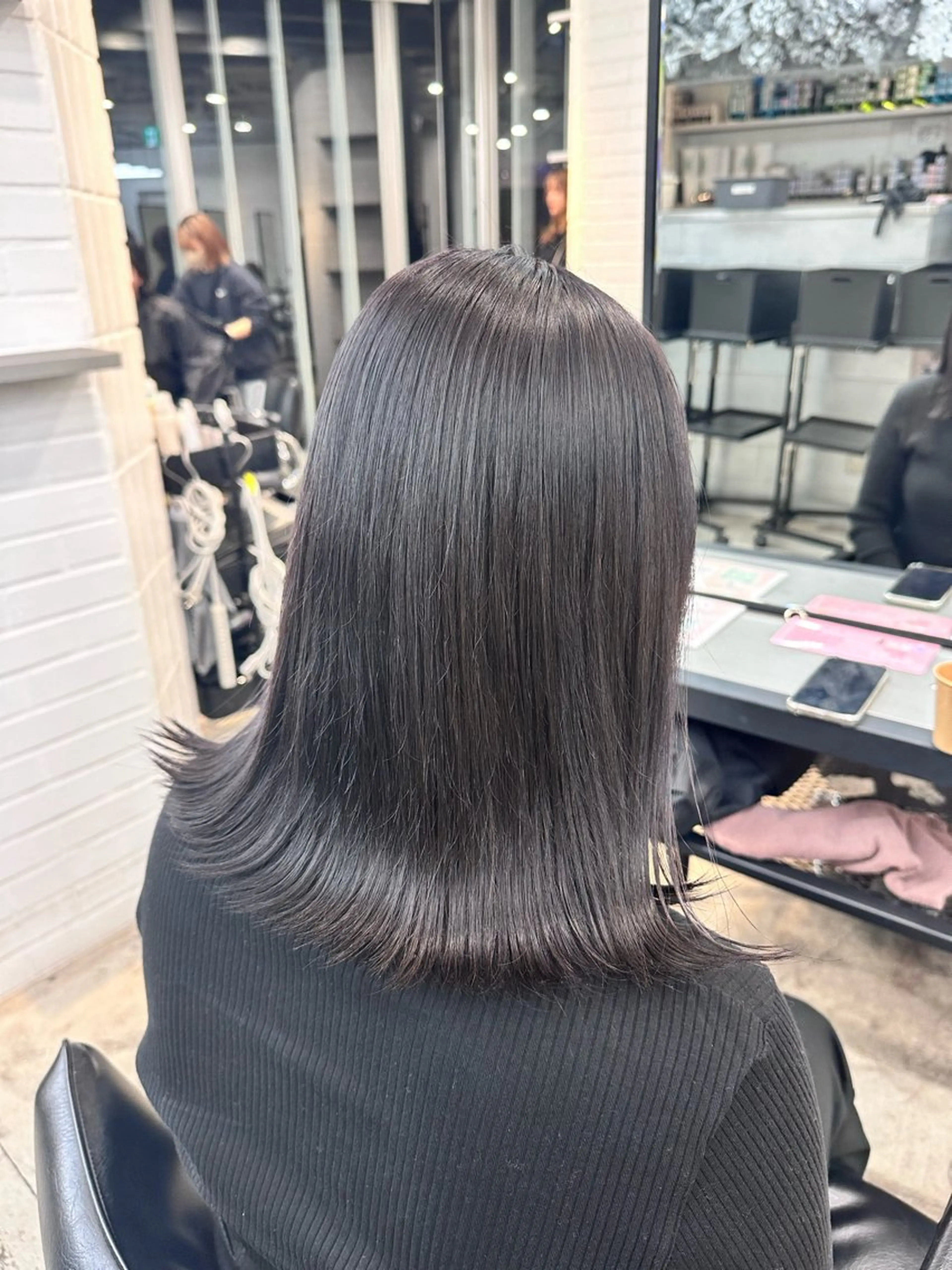 ミディアム カラー ブリーチ 🎀モテ暖色× エクステ🎀あかりのヘアスタイル