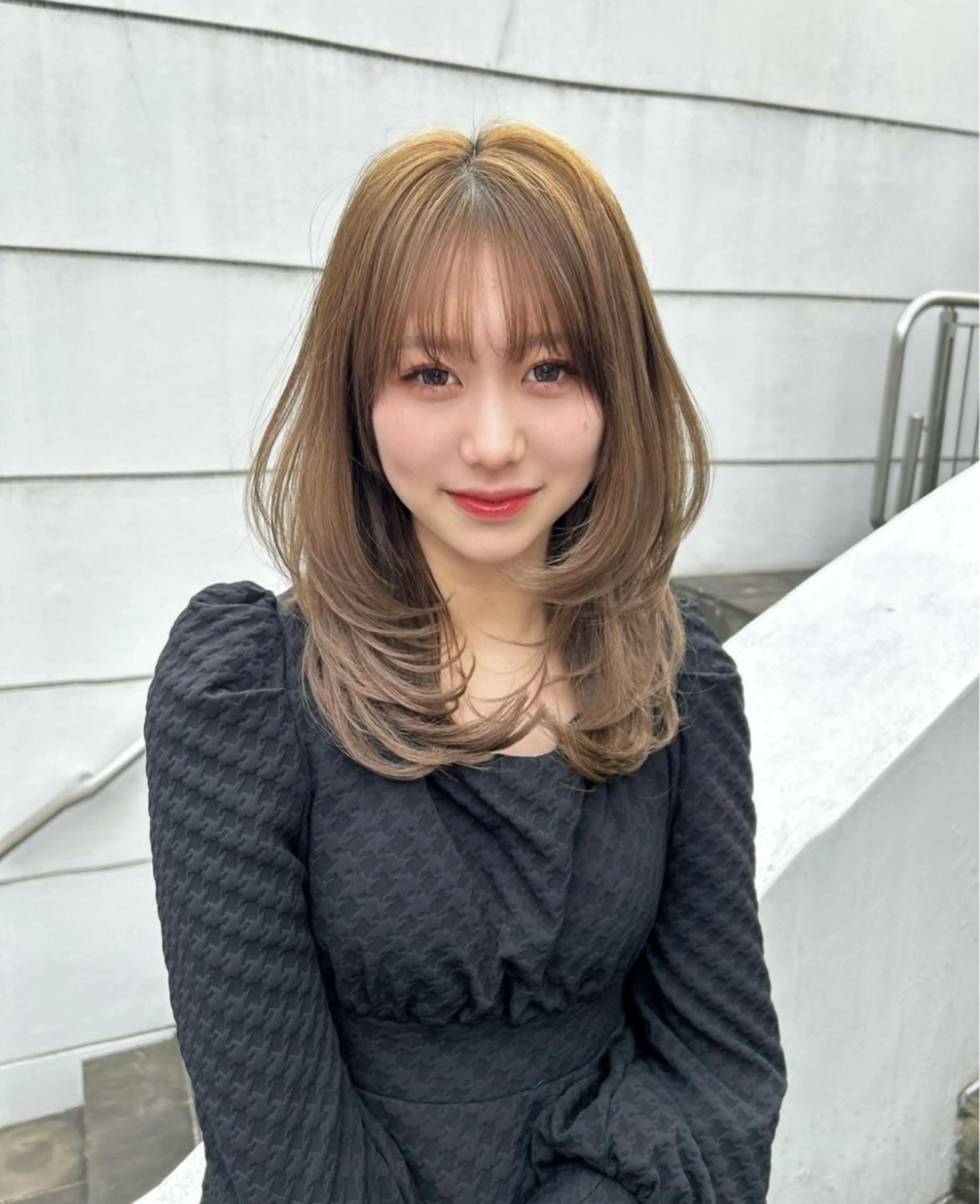 セミロング 渡辺 杏斗龍のヘアスタイル
