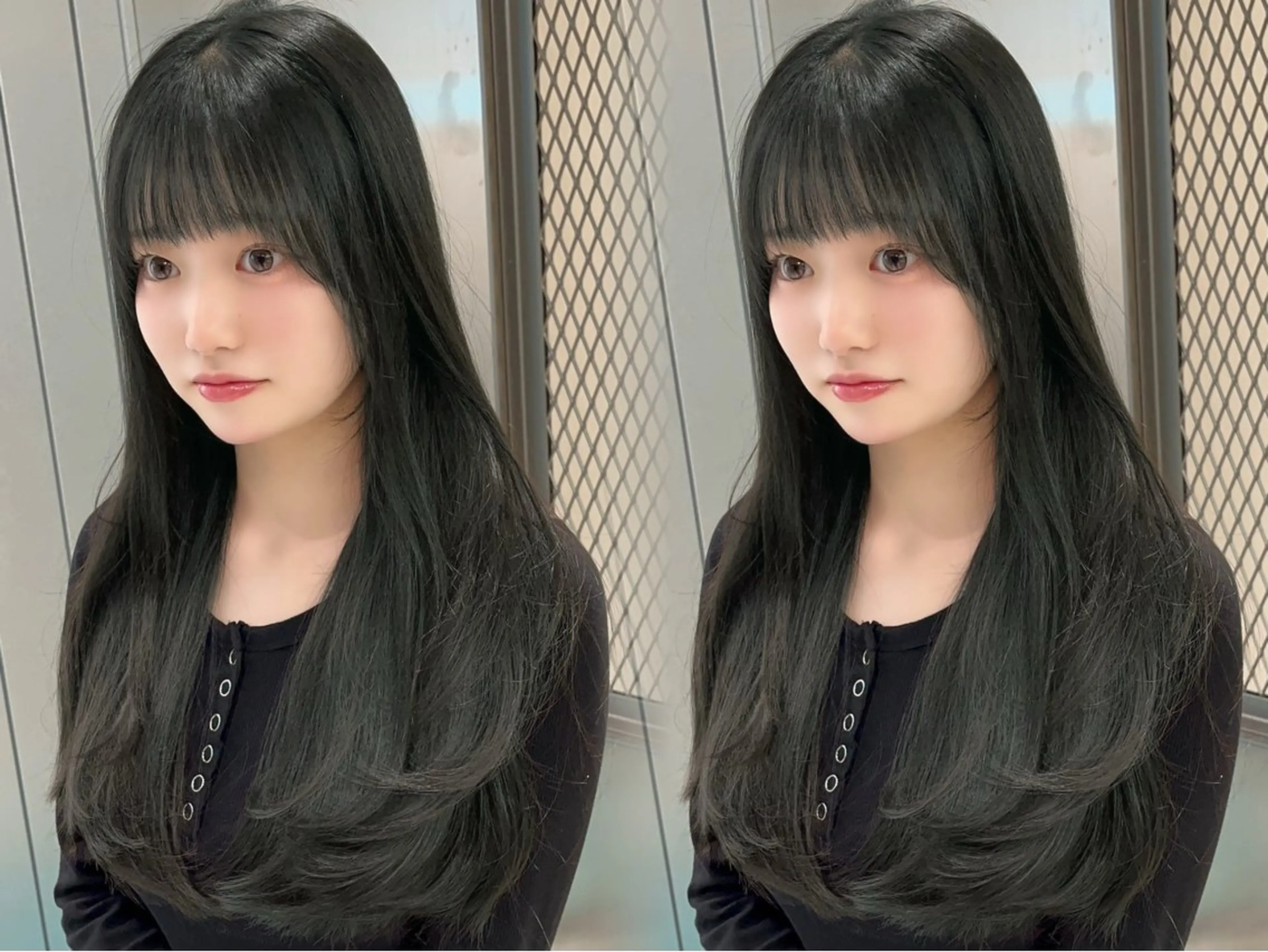ロング カラー ブリーチ 透明感カラー グレージュ ブリーチなしカラー オリーブグレージュ カット ヘアカラー トリートメント 村上 大武のヘアスタイル
