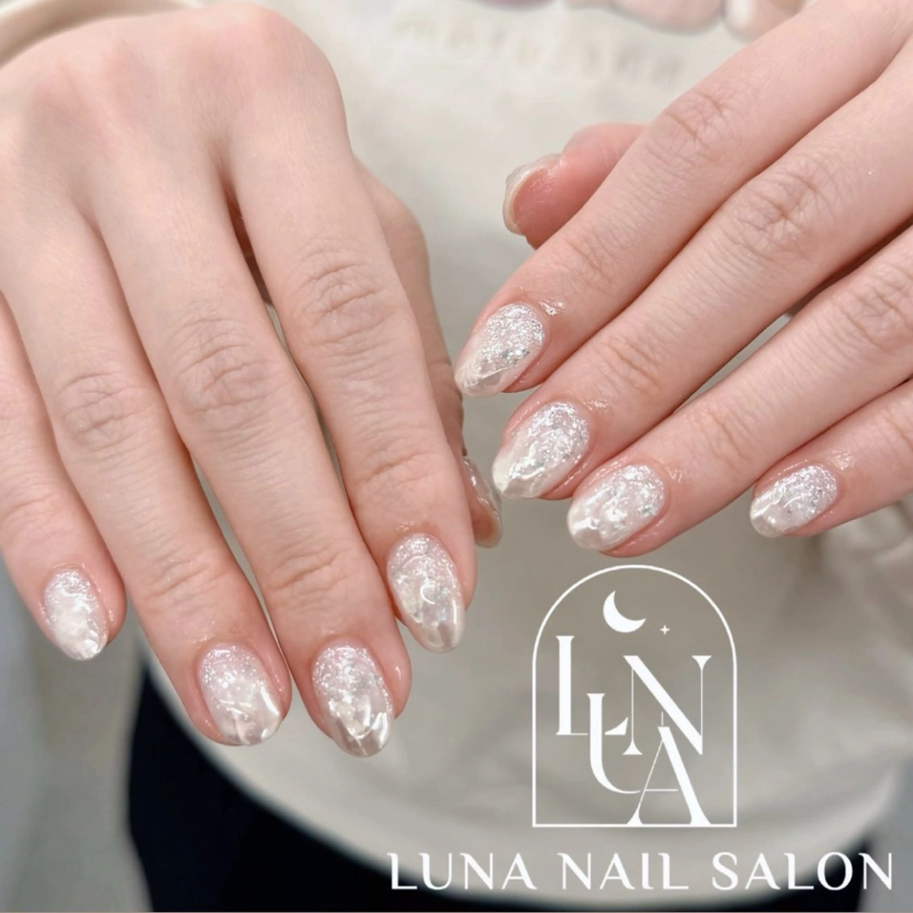 ネイル アートネイル フレンチネイル ジェルネイル ガラスフレンチ 韓国ネイル Kozeni NAIL SALONのネイルデザイン