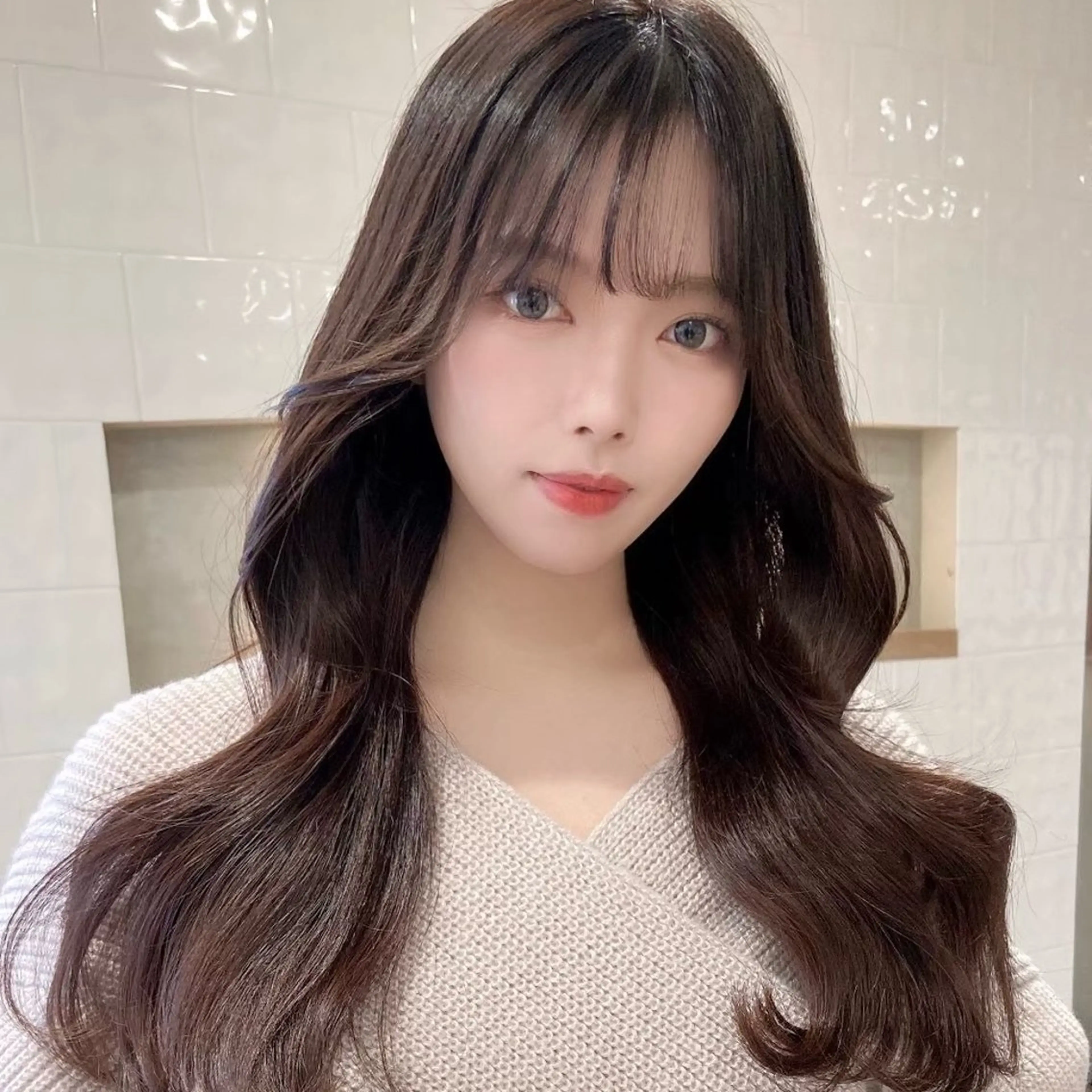 ロング ヨシンモリ レイヤーカット ワンホンレイヤー IVY所属・髪質改善/韓国ヘア 顔まわり特化yutoのヘアスタイル