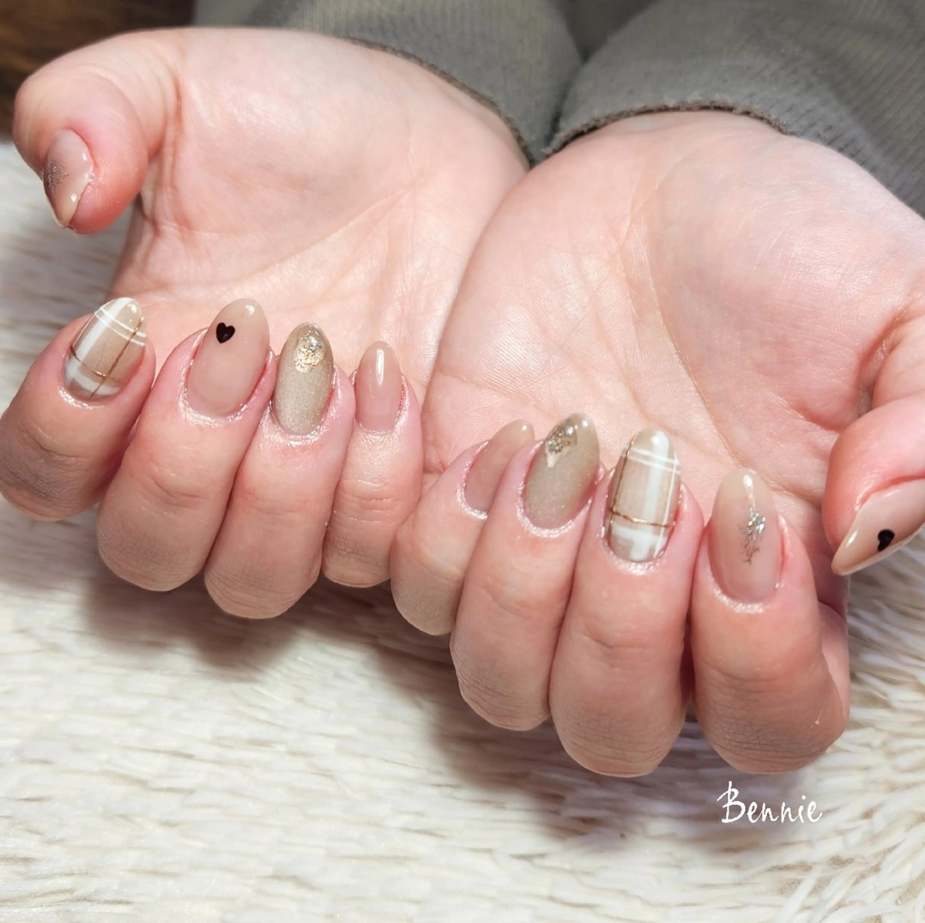 ネイル ハート マグネットネイル バレンタイン   BENNIEのネイルデザイン