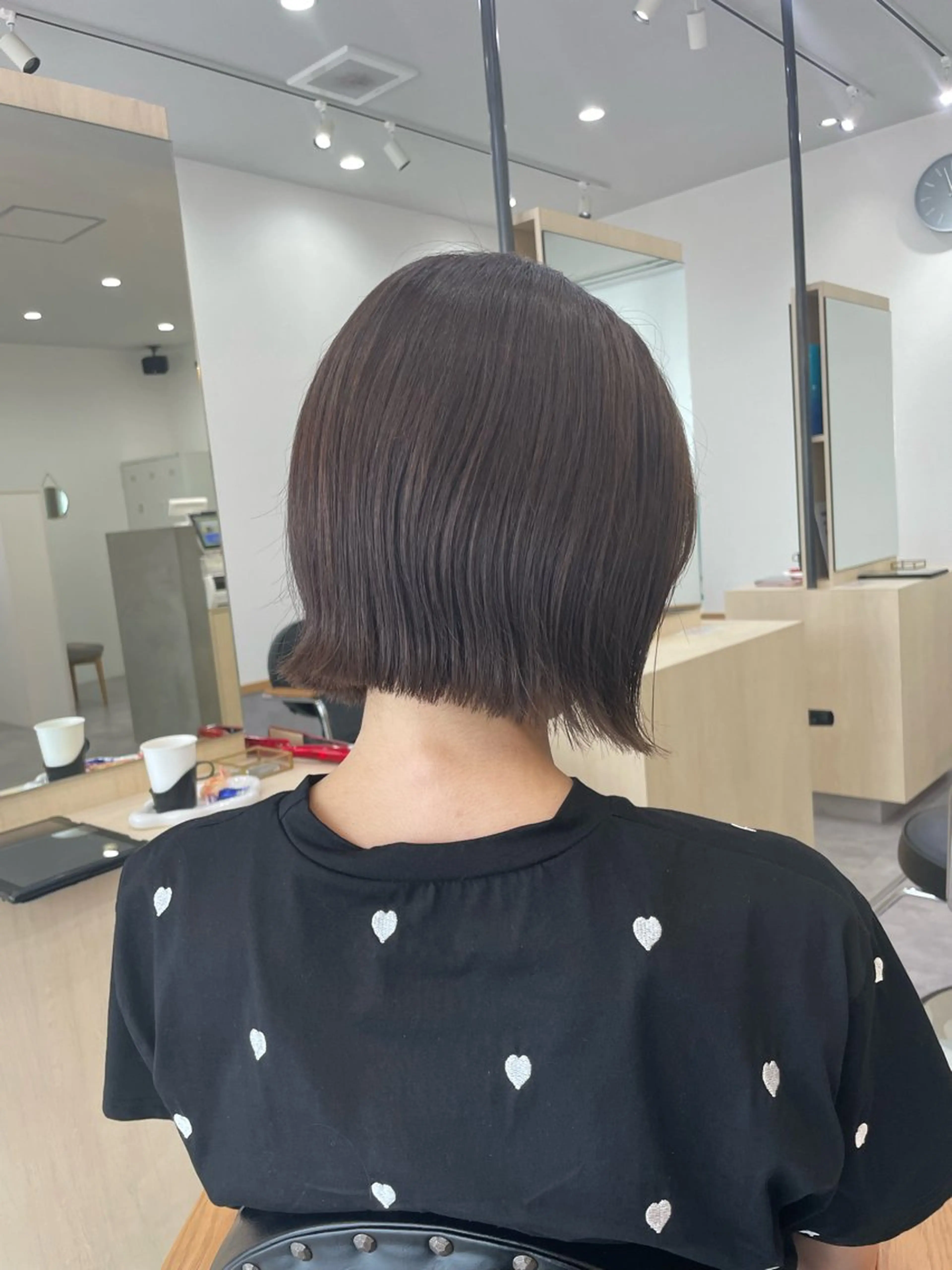 ミディアム ボブ ヘアカラー トリートメント 髪質改善/ 上村旺武のヘアスタイル